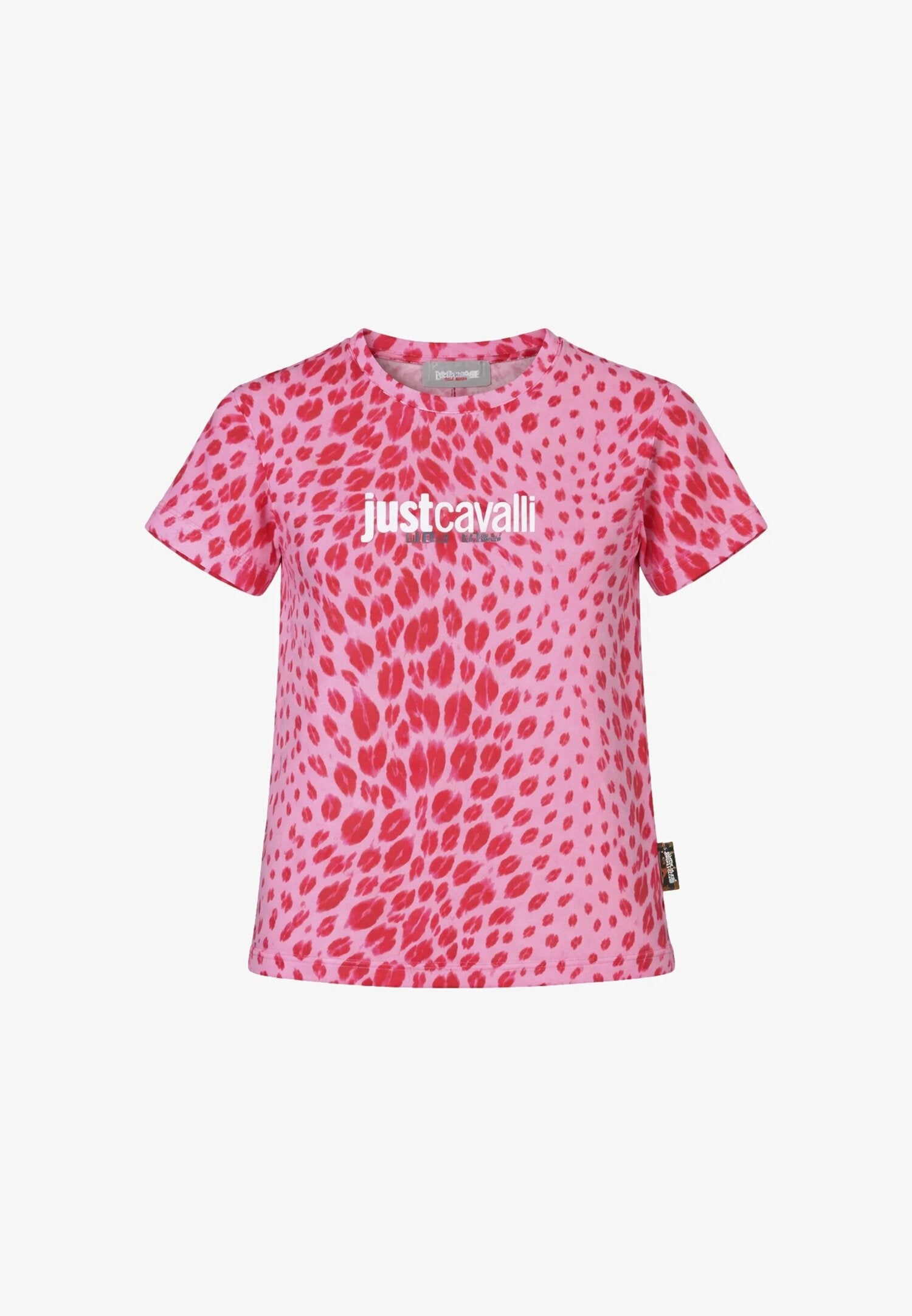 Just Cavalli Tshirt Rosa Fantasia Baci Bambina Maniche Corte - JGP26045TS_