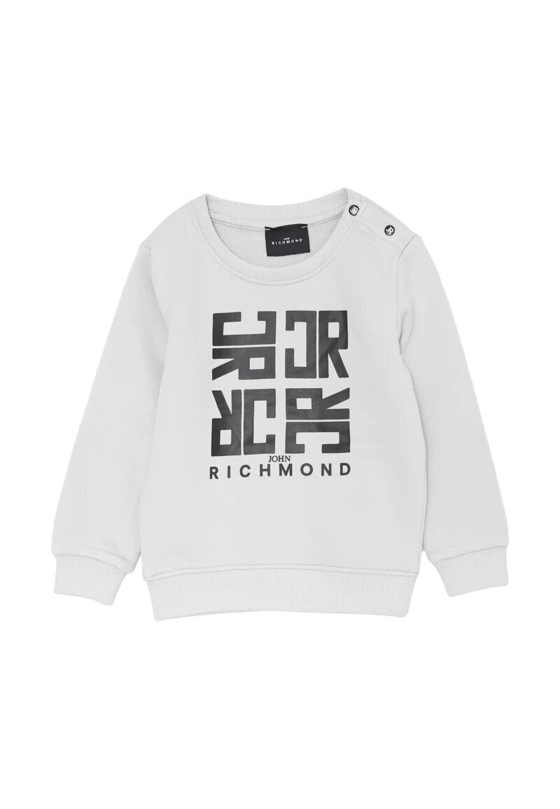 John Richmond completo neonato grigio con stampa nera 100% cotone