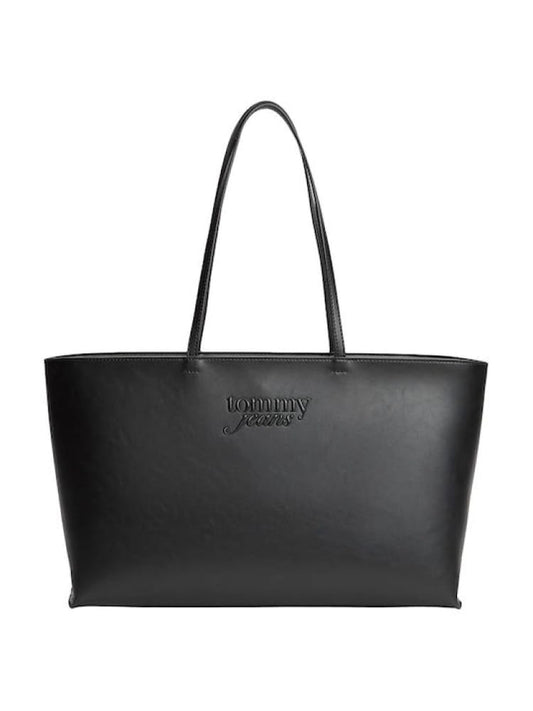 Tommy Jeans borsa nera donna logo lettering