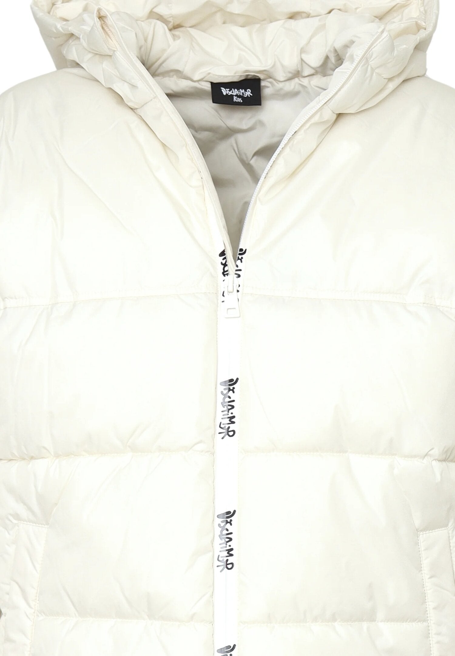 Disclaimer Giubbotto Bianco Bambino In Nylon Con Cappuccio Sportivo AI25