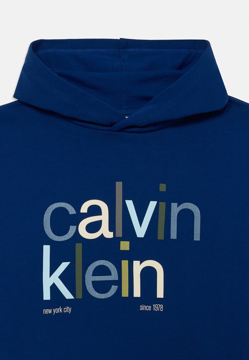 Calvin Klein Felpa Bambino Hoodie Color Logo - Blu Royal