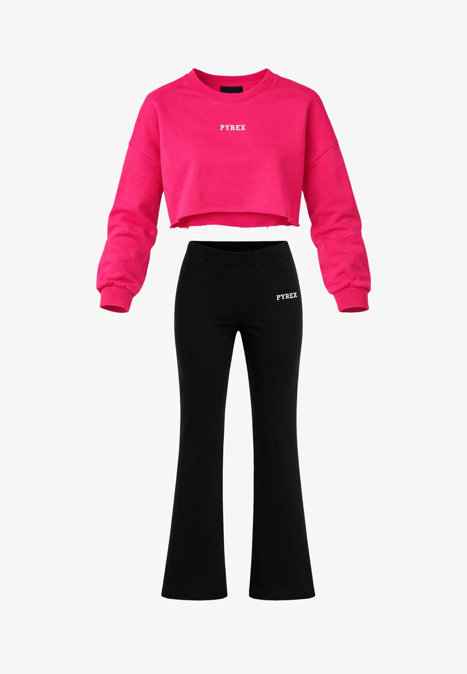 Pyrex Completo Fucsia Felpa/leggings Bambina Girocollo 26EPK46071+46106_