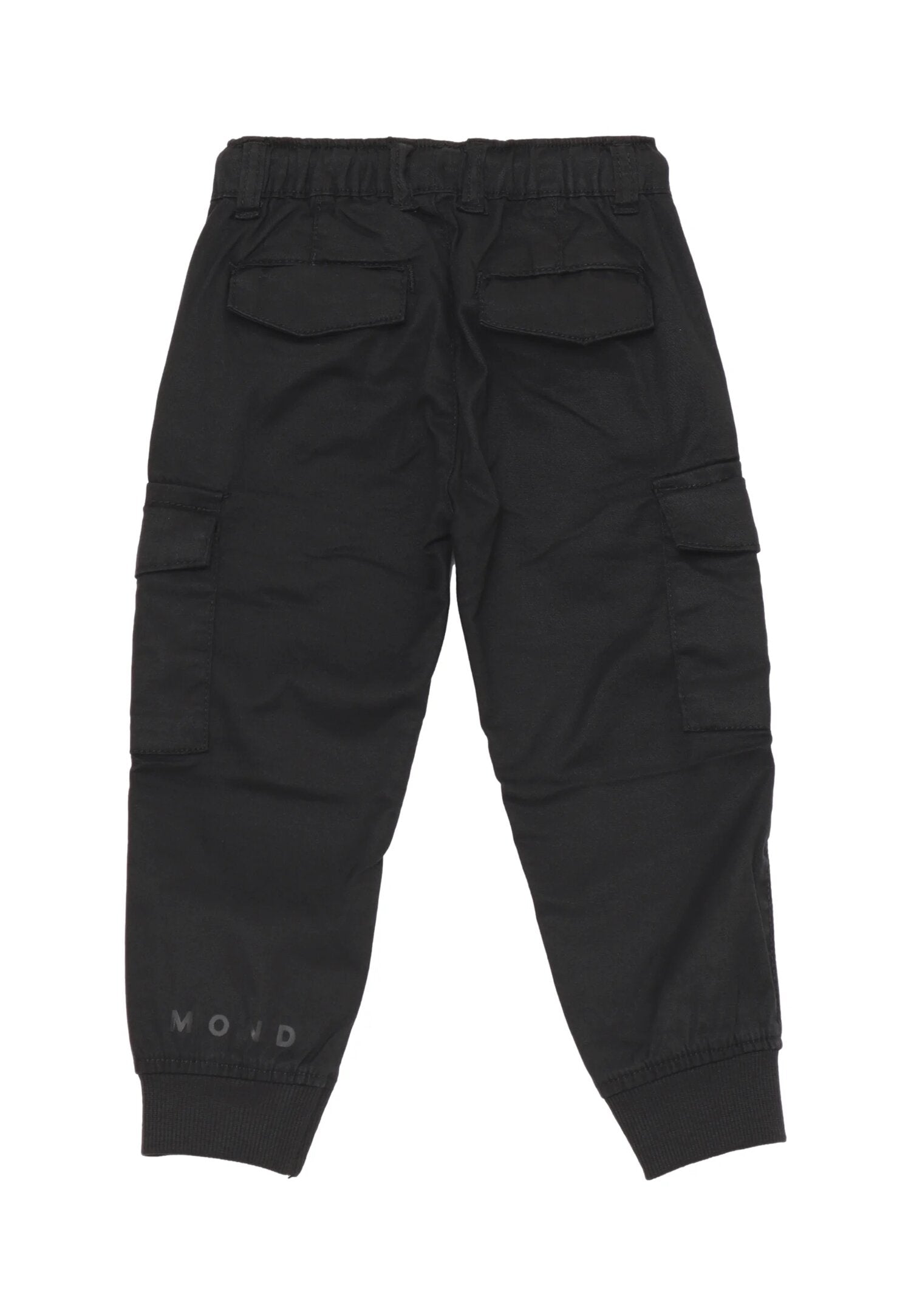 John Richmond Pantalone Nero Neonato Tasche Laterali In Cotone Vita Regolabile