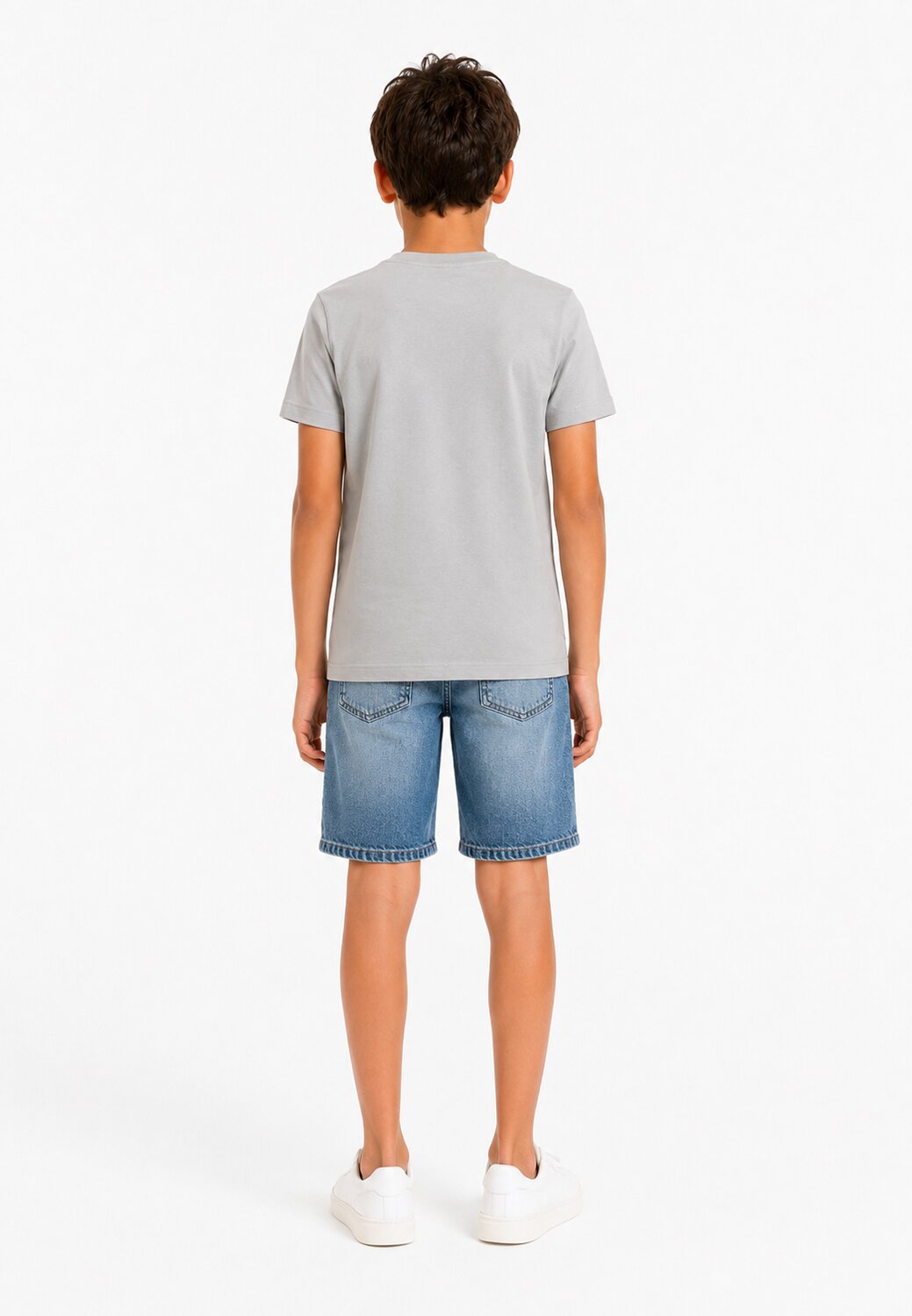 Icebergs Tshirt Grigia Logo Ricamato Bambino Bambino TSICE6114J_