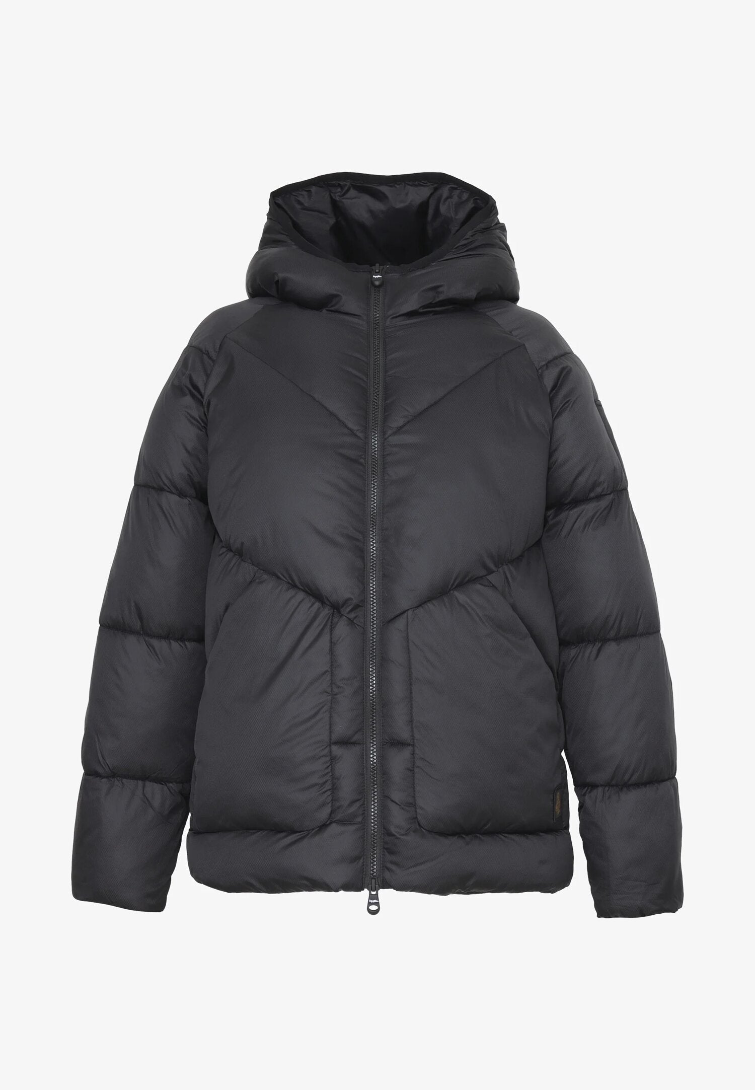 Refrigiwear Giubbotto Nero Bambino In Nylon Con Cappuccio Invernale AI25