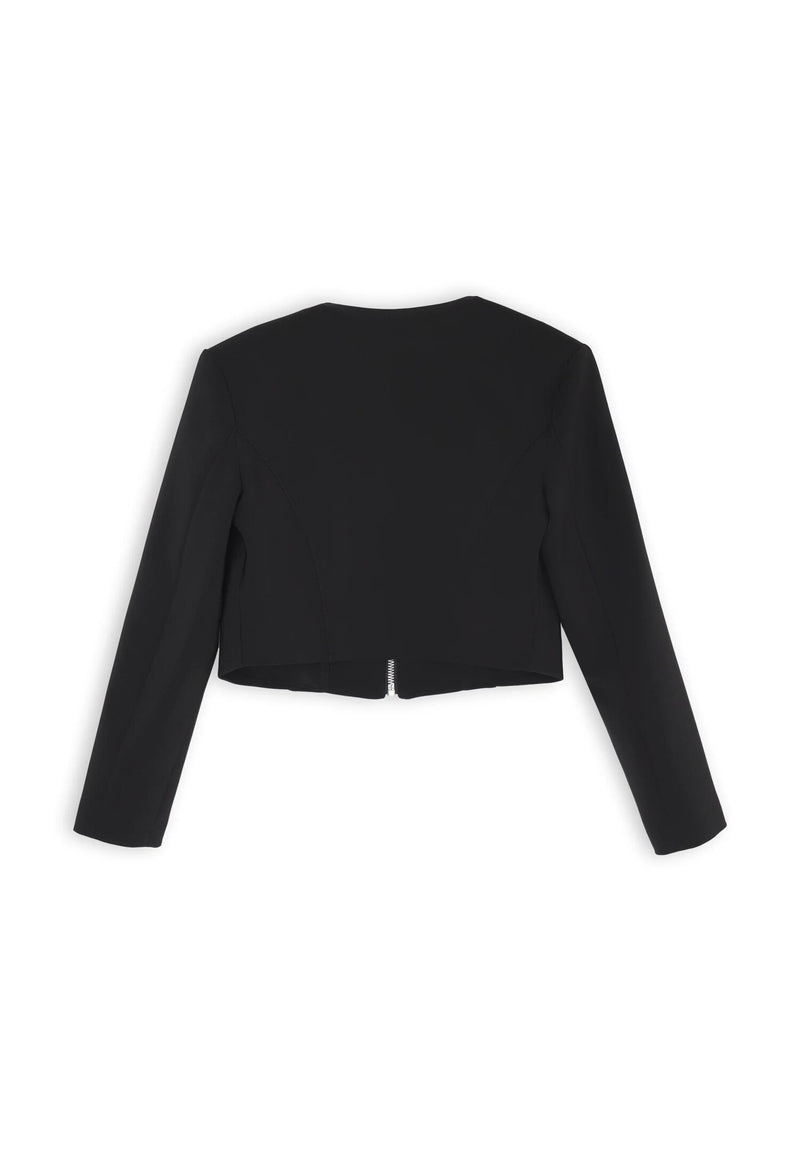 Completo Kocca nero bambina giacca zip e pantaloni eleganti - NERO | CammarataMode