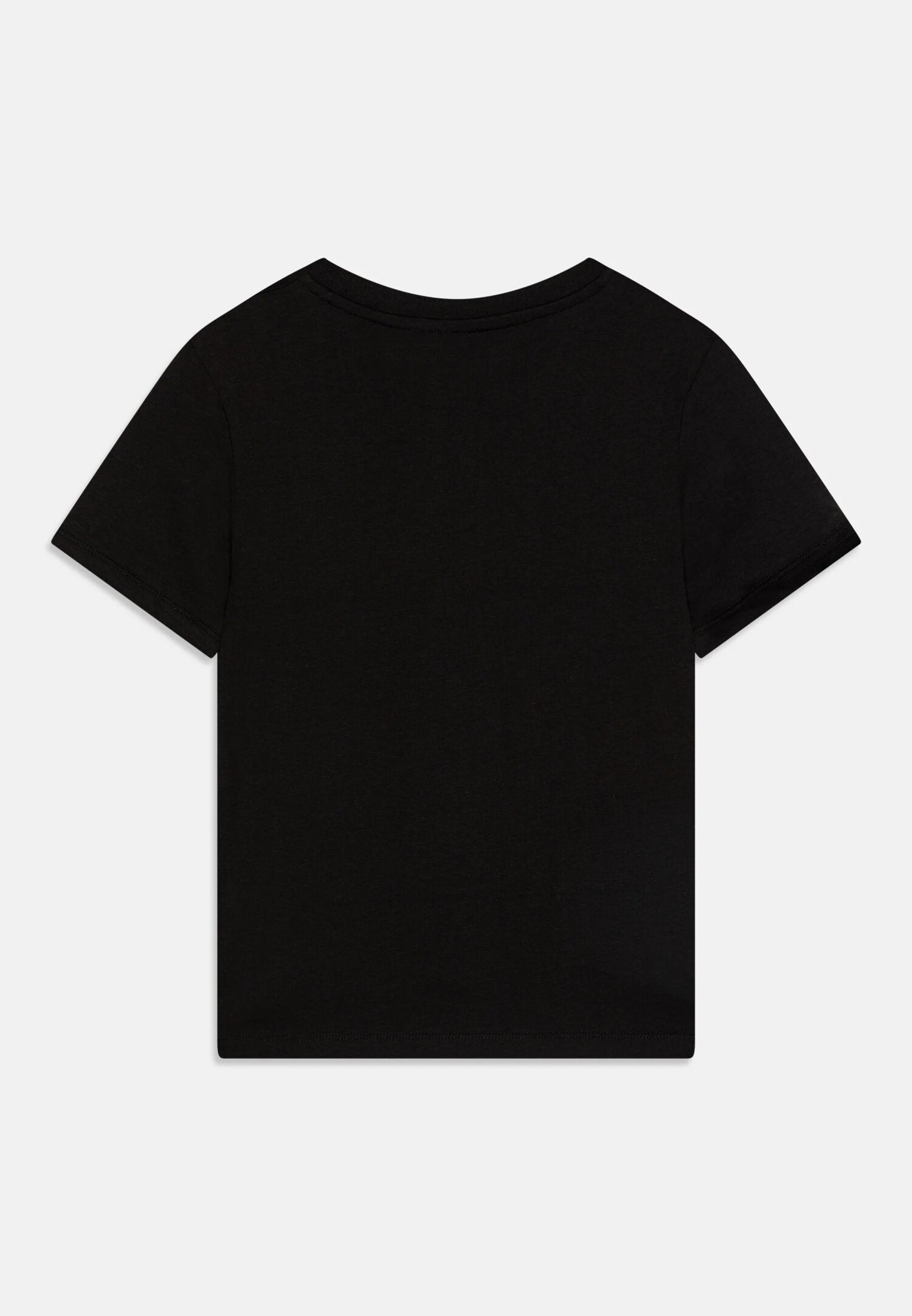 Calvin Klein Tshirt Nera Bambino In Jersey Maniche Corte Passeggio PE26