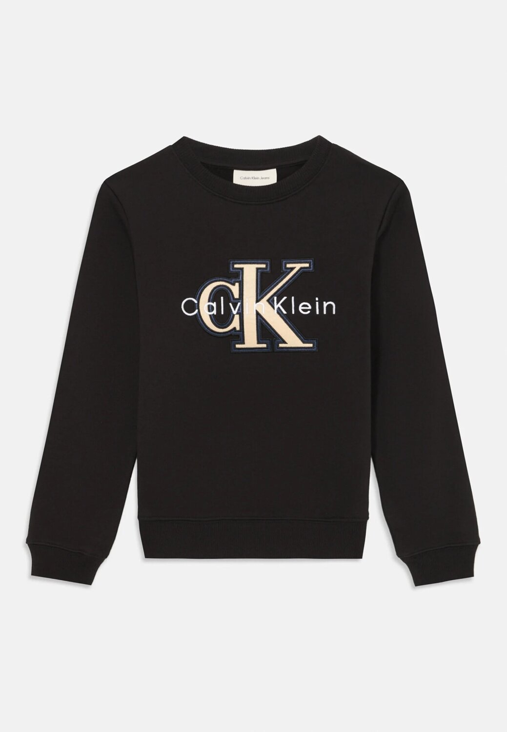 Calvin Klein Felpa Bambino Festive Mono Logo - Nera