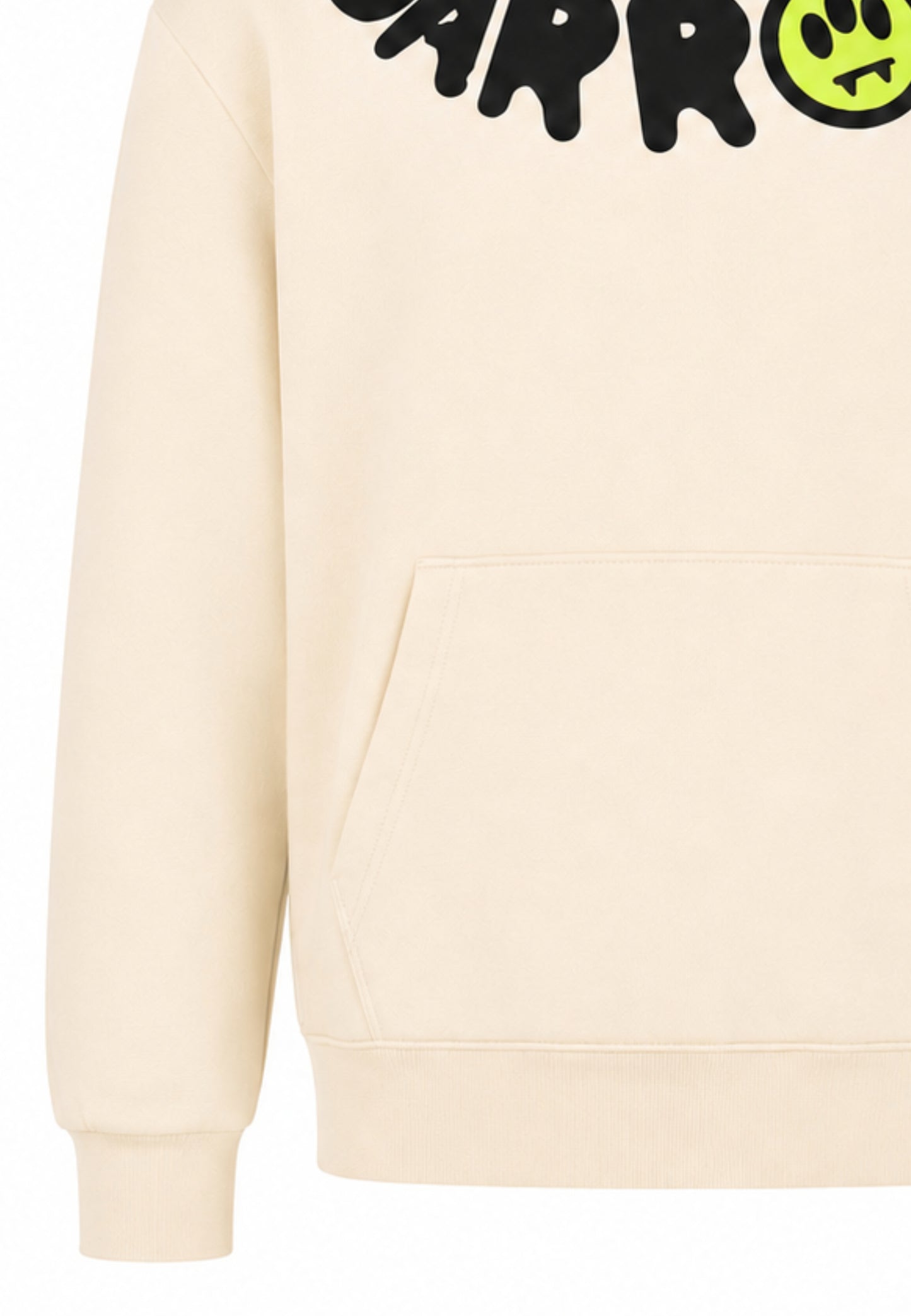 BARROW FELPA PANNA CON CAPPUCCIO con logo sul collo Bambini e ragazzi F6BKJUHS038.PANNA_