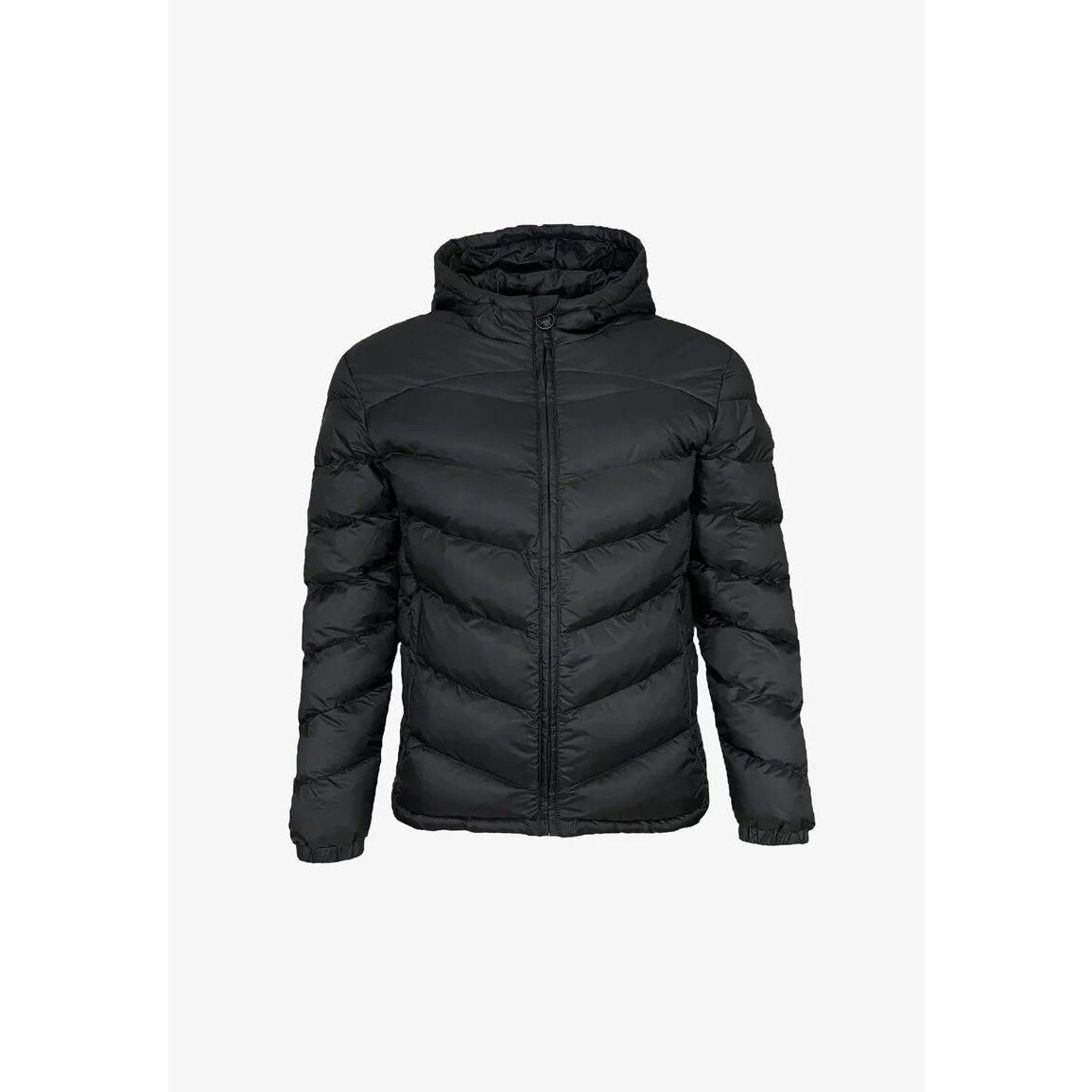 Ciesse Piumini Giubbotto Nero Uomo In Nylon Con Cappuccio Invernale AI25
