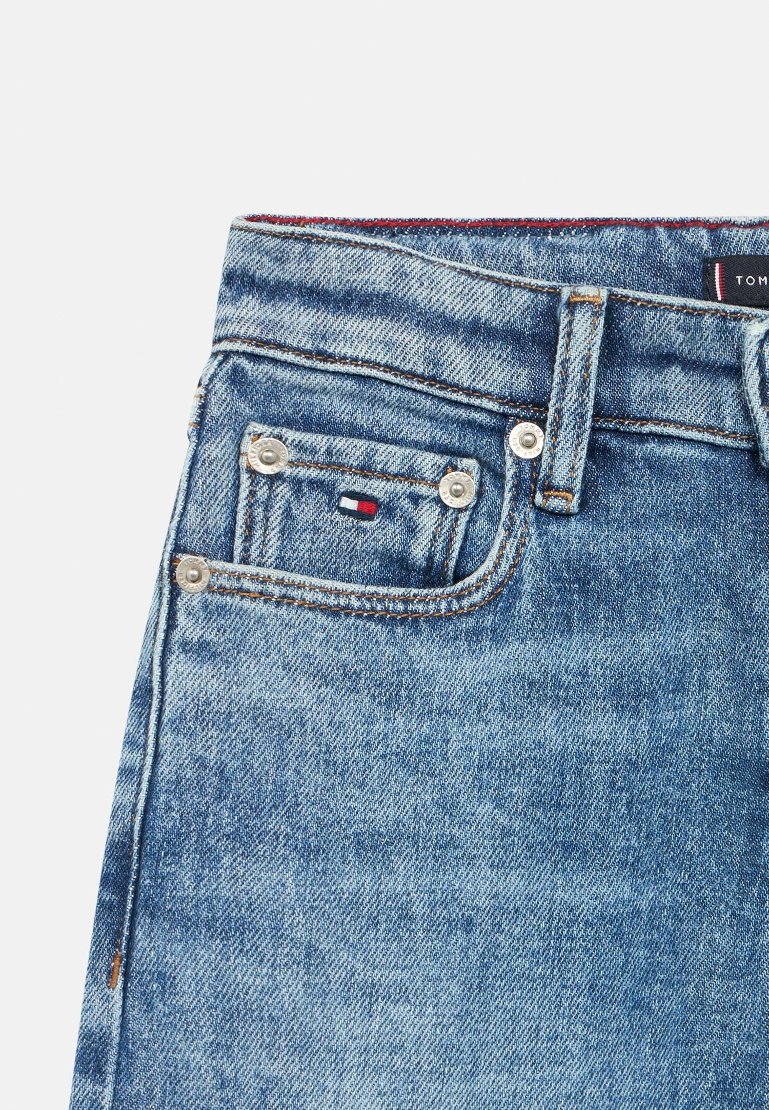 Tommy Hilfiger Jeans Blu Denim Ragazzo Vita Regolabile Sportivo In Denim KB0K