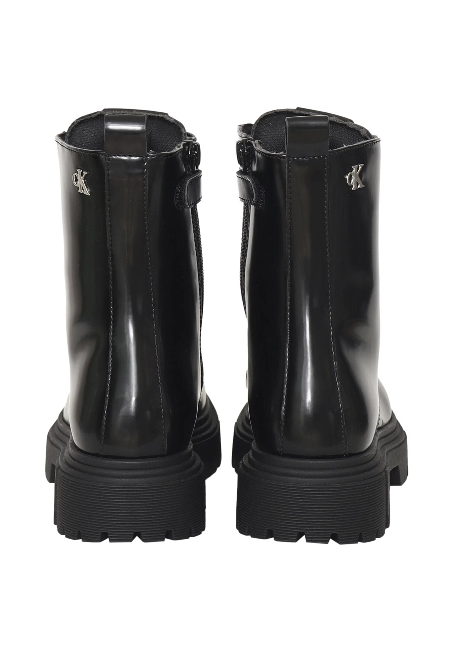 Calvin Klein Scarpe Nera Bambina In Ecopelle Suola In Gomma Passeggio AI25