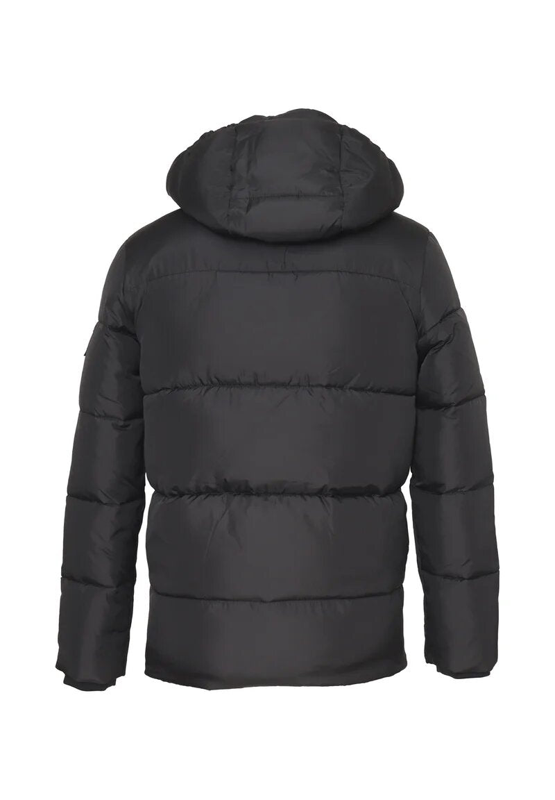 Calvin Klein Giubbotto Nero Bambino In Nylon Con Cappuccio Invernale AI25