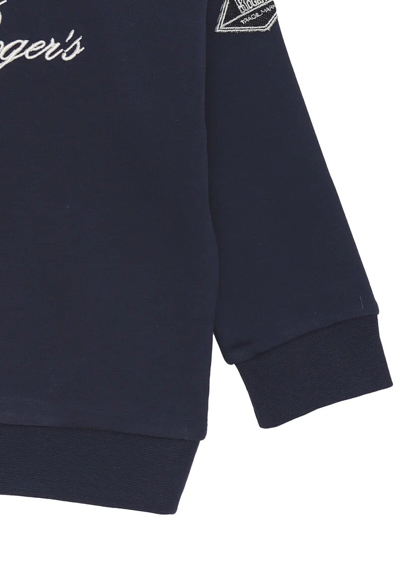 Roy Rogers Felpa Neonato Fancy Cursive Ricamo - Blu Scuro