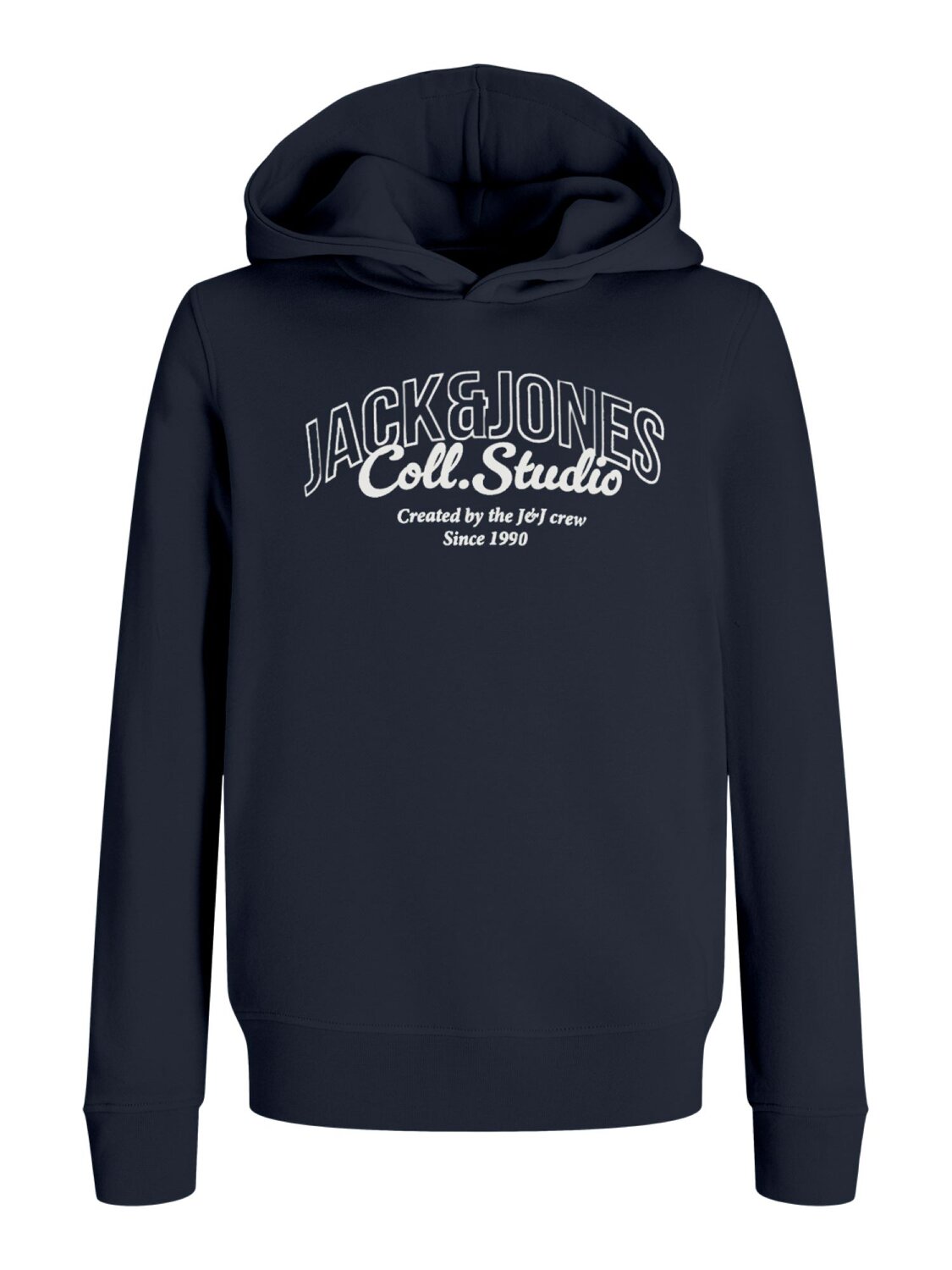 Jack & Jones Junior Felpa Blu Bambino Grafica In Cotone Con Cappuccio AI25