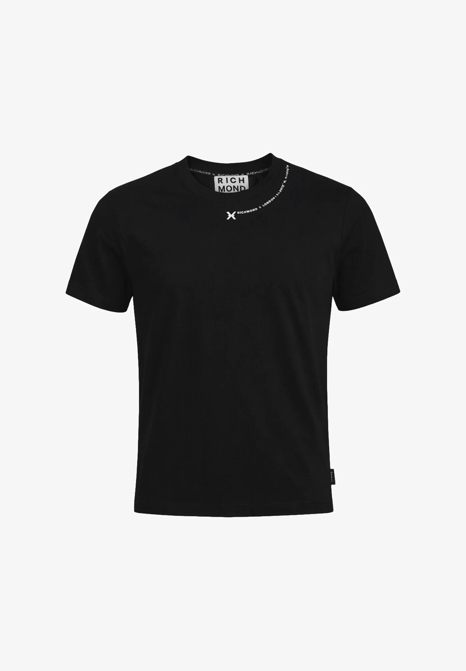 John Richmond Tshirt Nero Logo x Sul Collo Uomo UMP26038TS_