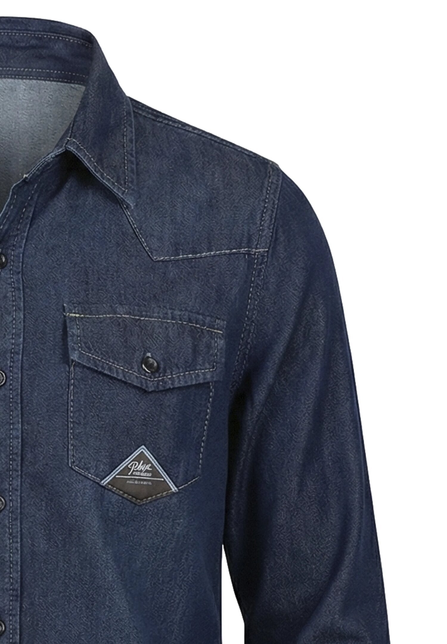 Roy Roger's Camicia Jeans Bambino Con Bottoni Passeggio In Denim RG113_