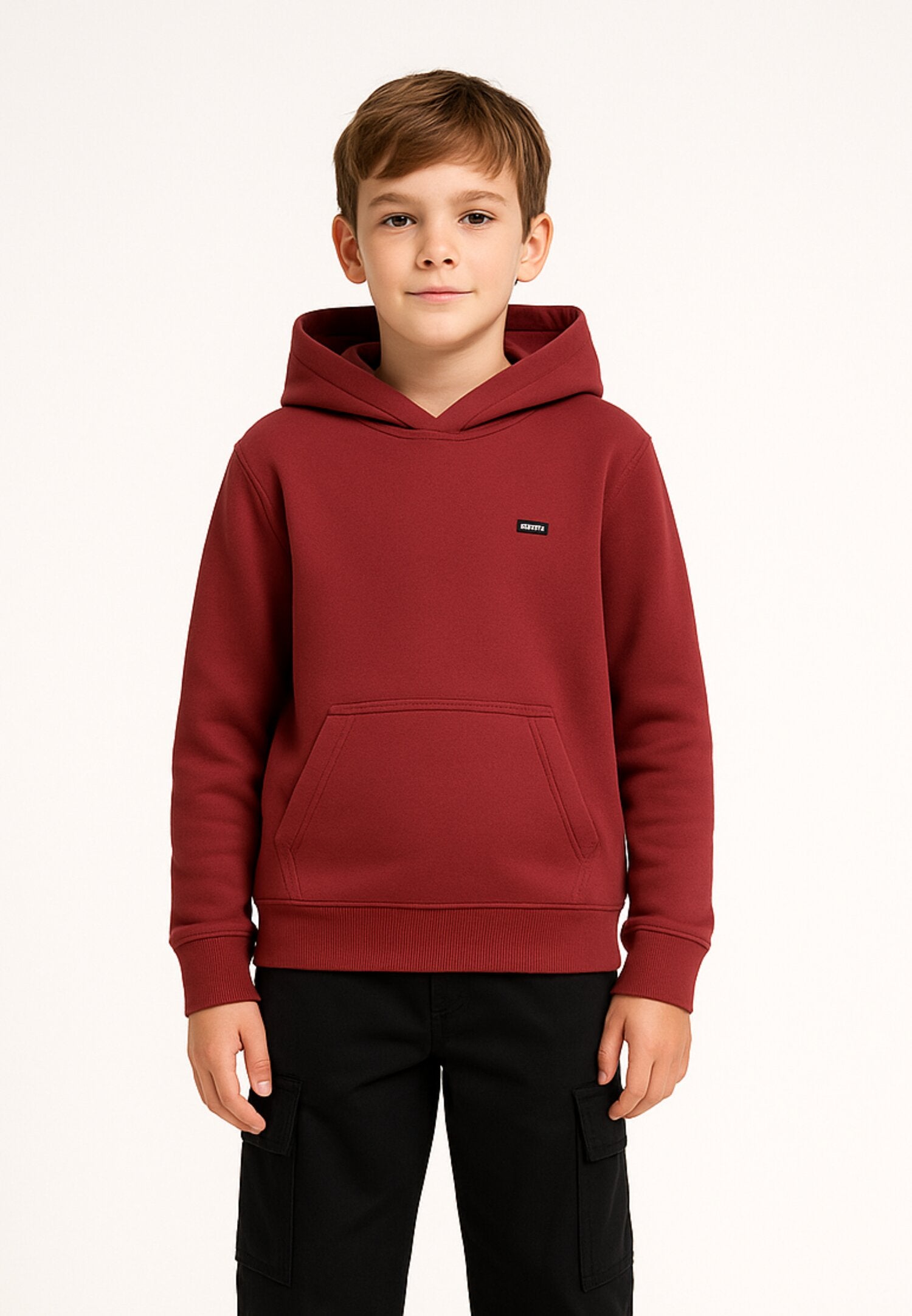 Levi's Felpa Rosso Bambino Tascone In Cotone Con Cappuccio Scuola AI25