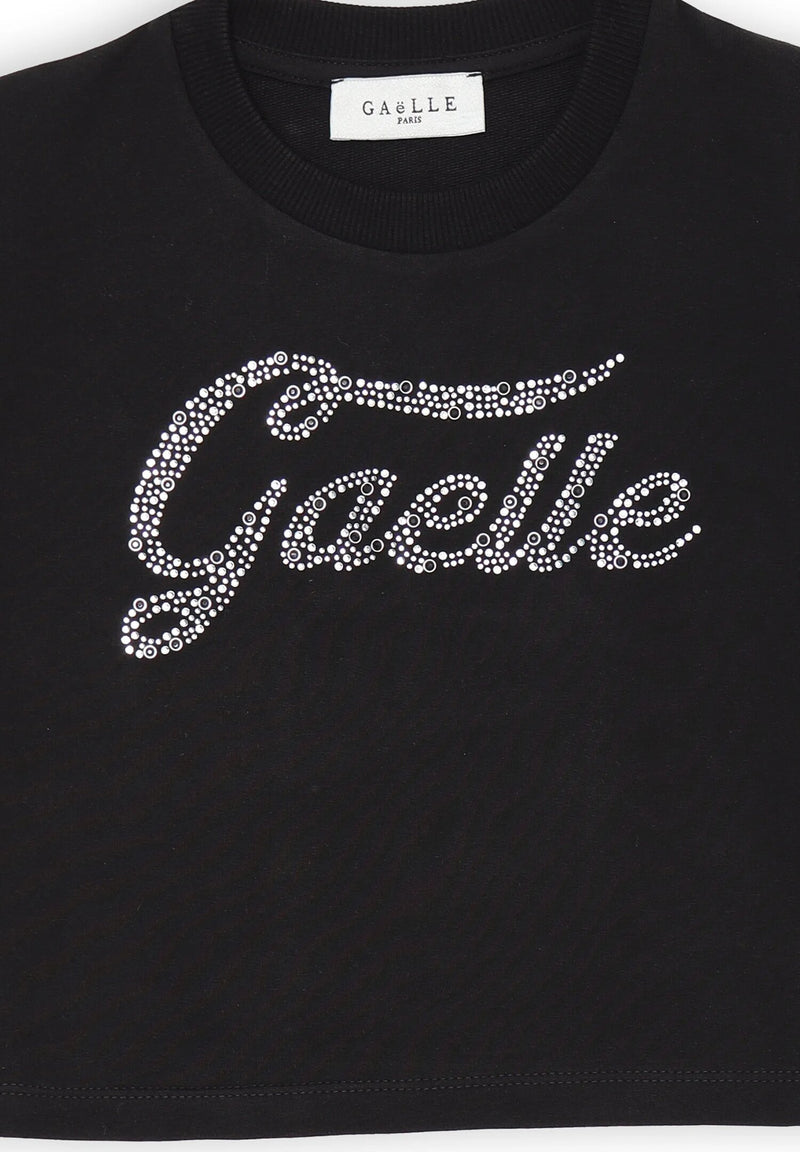 Gaelle Paris - Completo felpa e pantalone nero bambina ragazza - NERO | CammarataMode