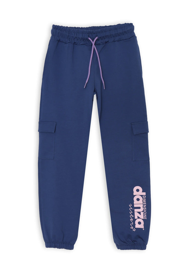 Completo Dimensione Danza blu con logo rosa per bambina primavera estate 2025 - BLU | CammarataMode