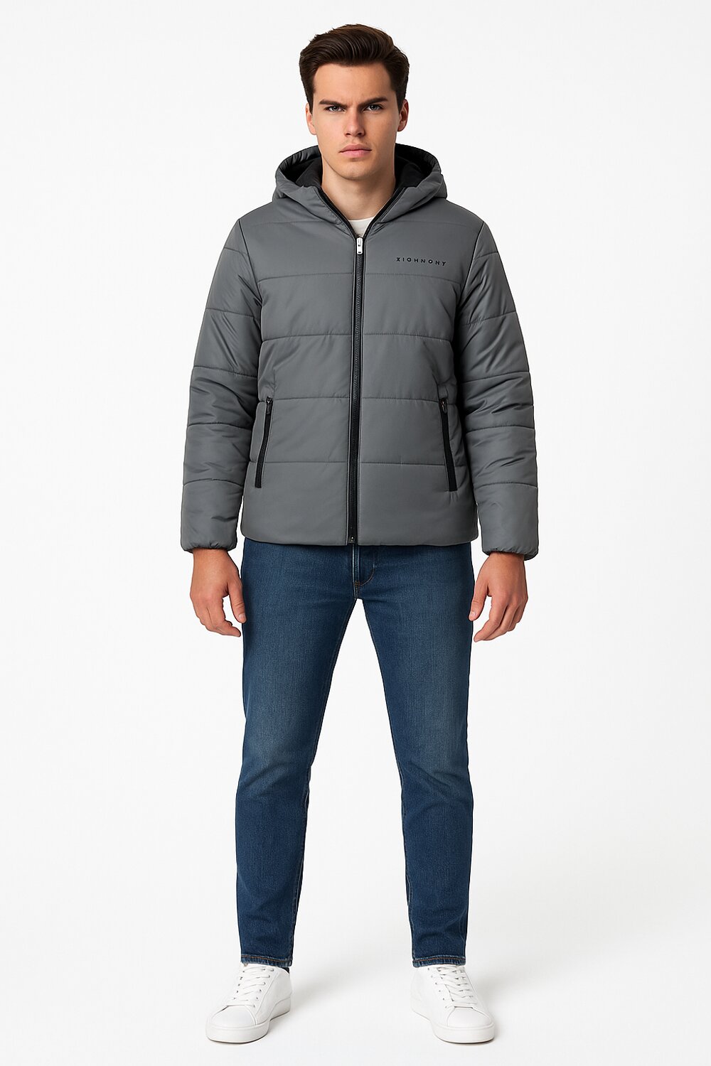 John Richmond Giubbotto Verde Uomo In Nylon Reversibile Quotidiano AI25