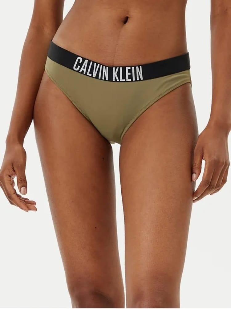 Calvin Klein slip mare donna verde oliva maxi logo