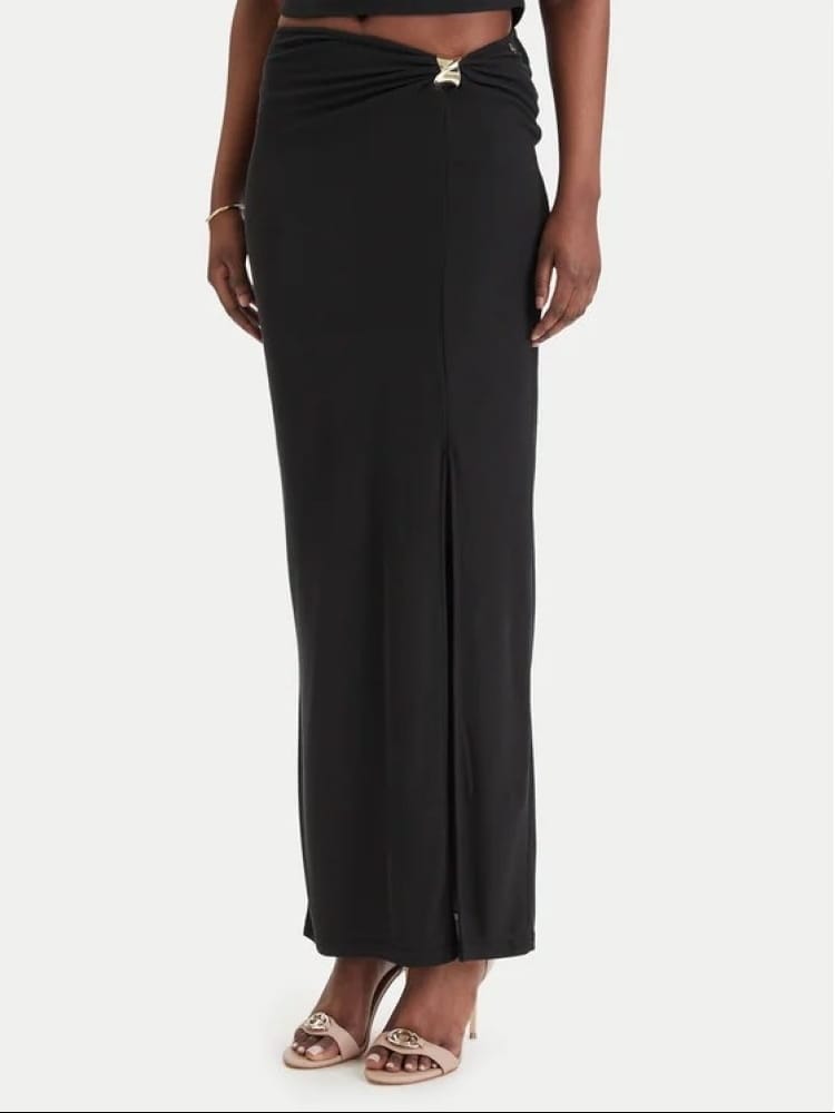 Guess gonna nera donna lunga mini logo