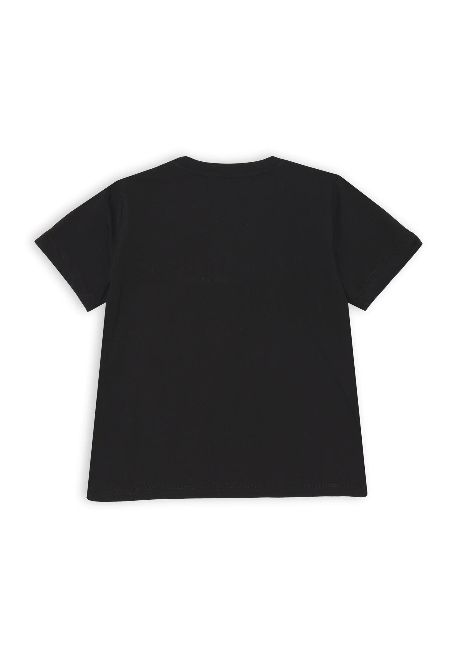 Gaelle Paris black sweater with multicolor rhinestone logo for girls summer 2025 | CammarataMode