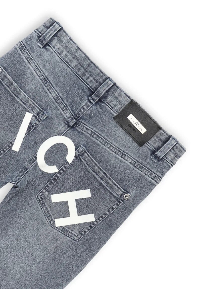 Richmond kids jeans grey with back print - BLUE | CammarataMode