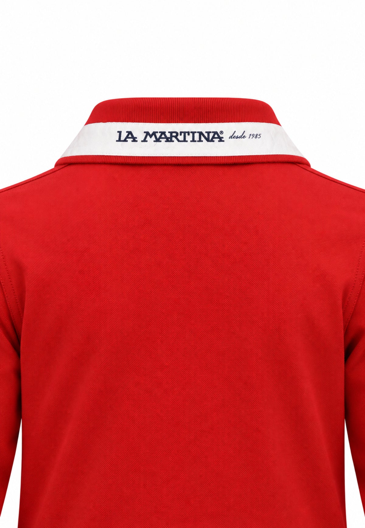 LA MARTINA POLO ROSSA LOGO RICAMATO MANICHE LUNGHE Bambini e ragazzi MAB0356.RO_