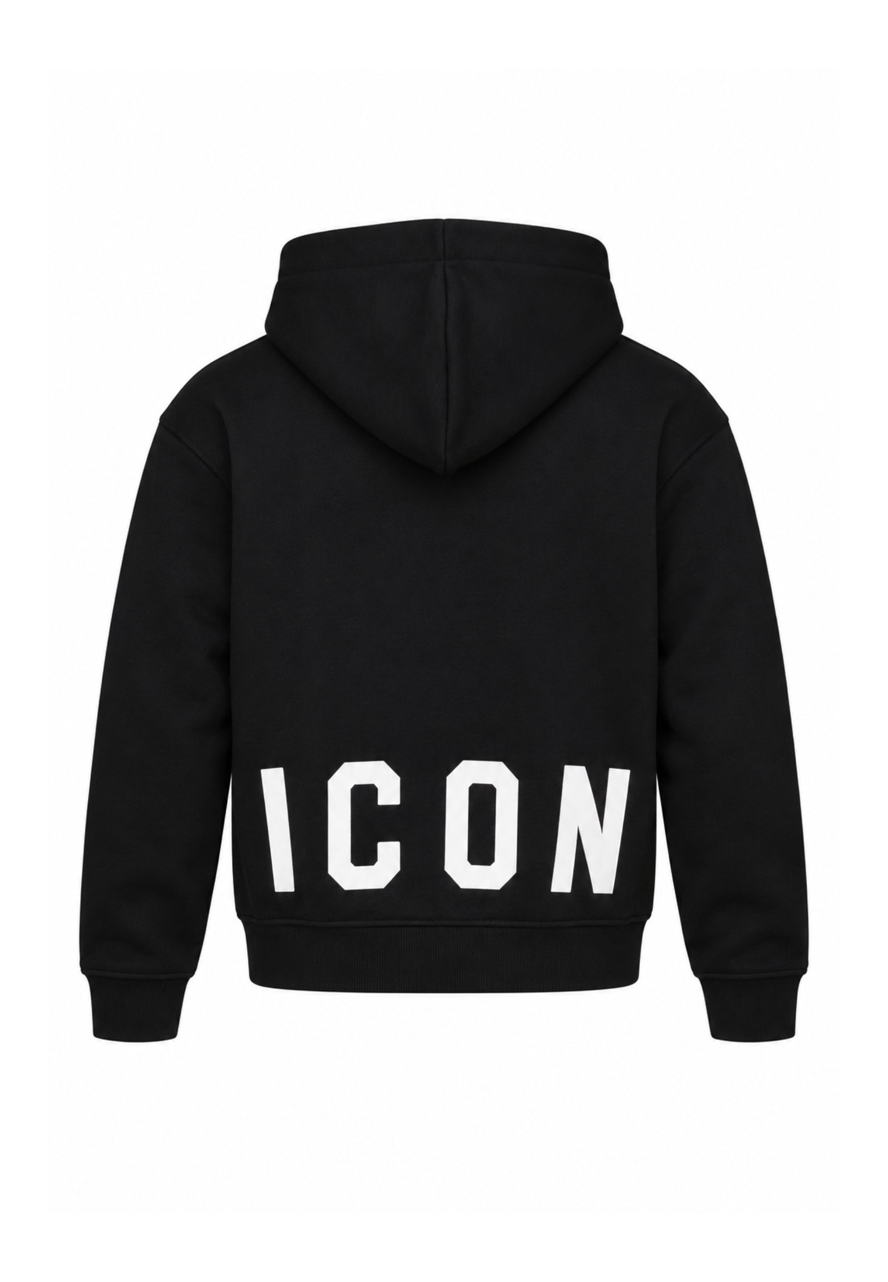 ICON FELPA nero con cappuccio mini logo centrale e tasca canguro Bambini e ragazzi ibsw001453.ne_