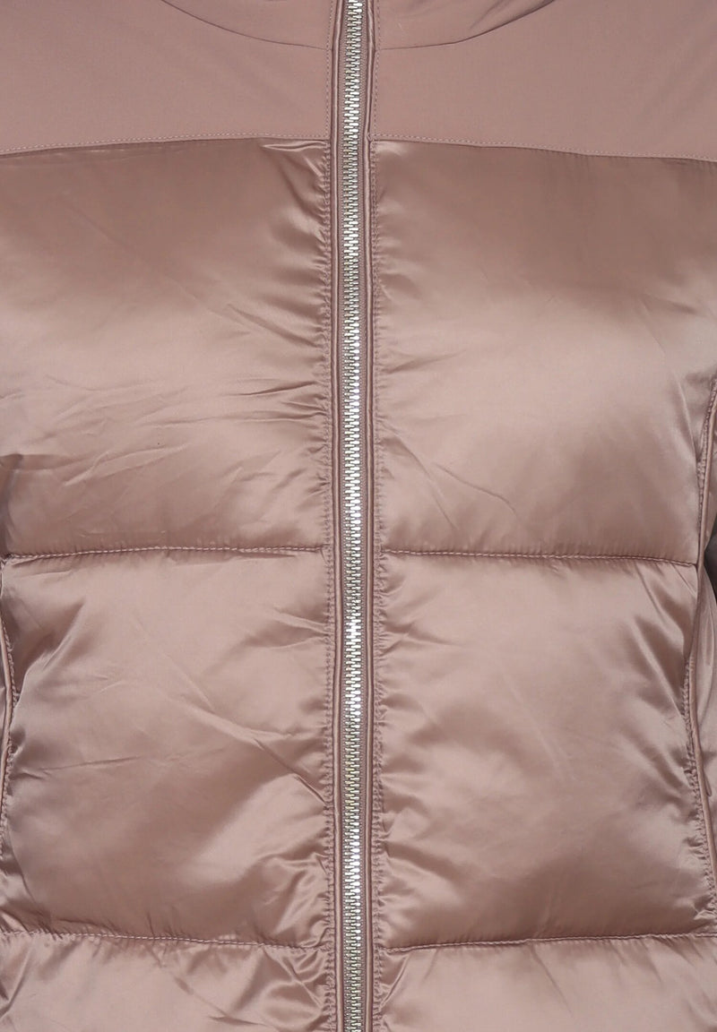 Pink down jacket with fur for girls 6-16 years - Yess Zee Essenza - ROSE | CammarataMode