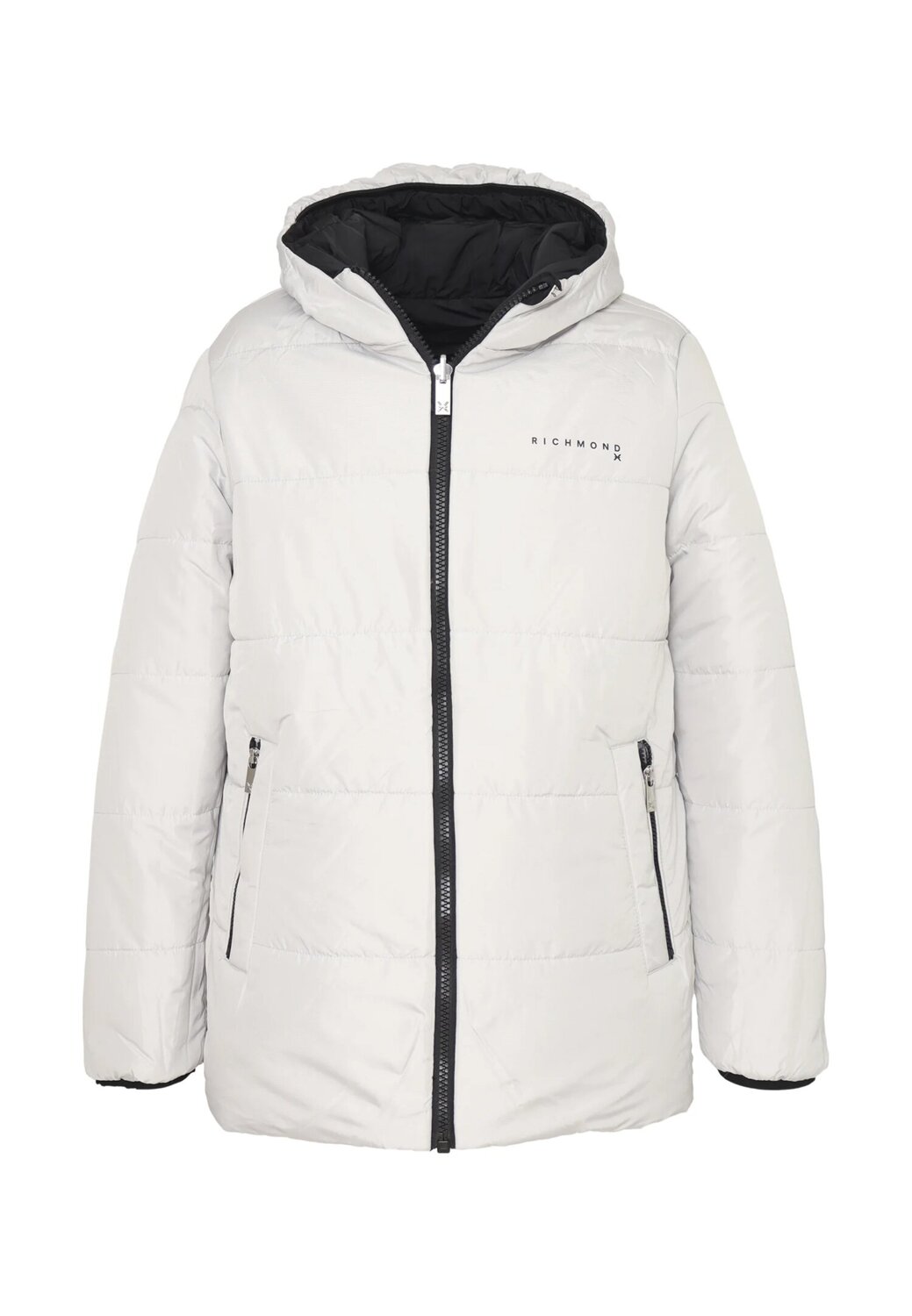 John Richmond Cappotto Reversibile Uomo Nero/Bianco – Piumino Invernale