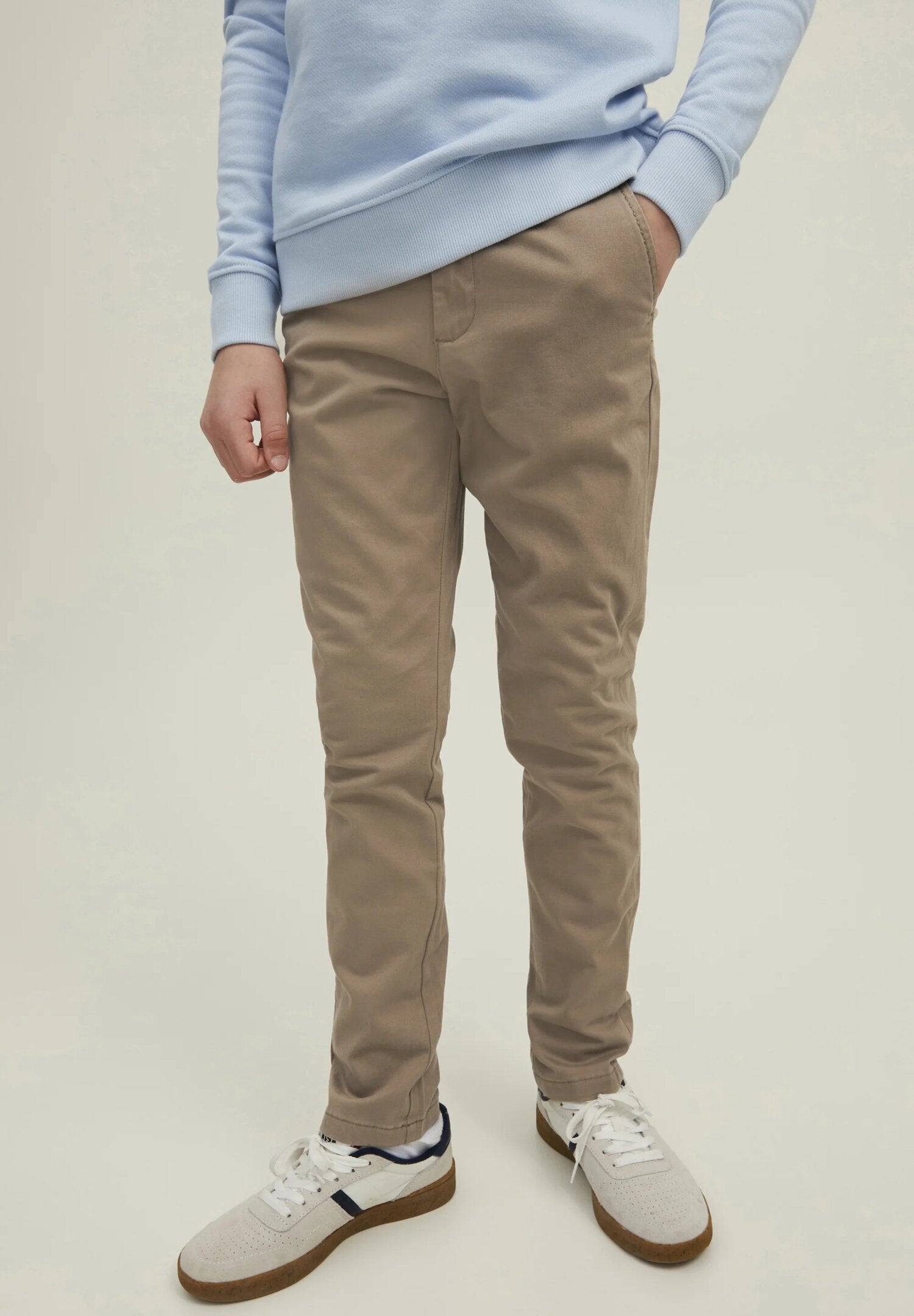 Jack & Jones chino slim fit bambino beige cotone elasticizzato elegante