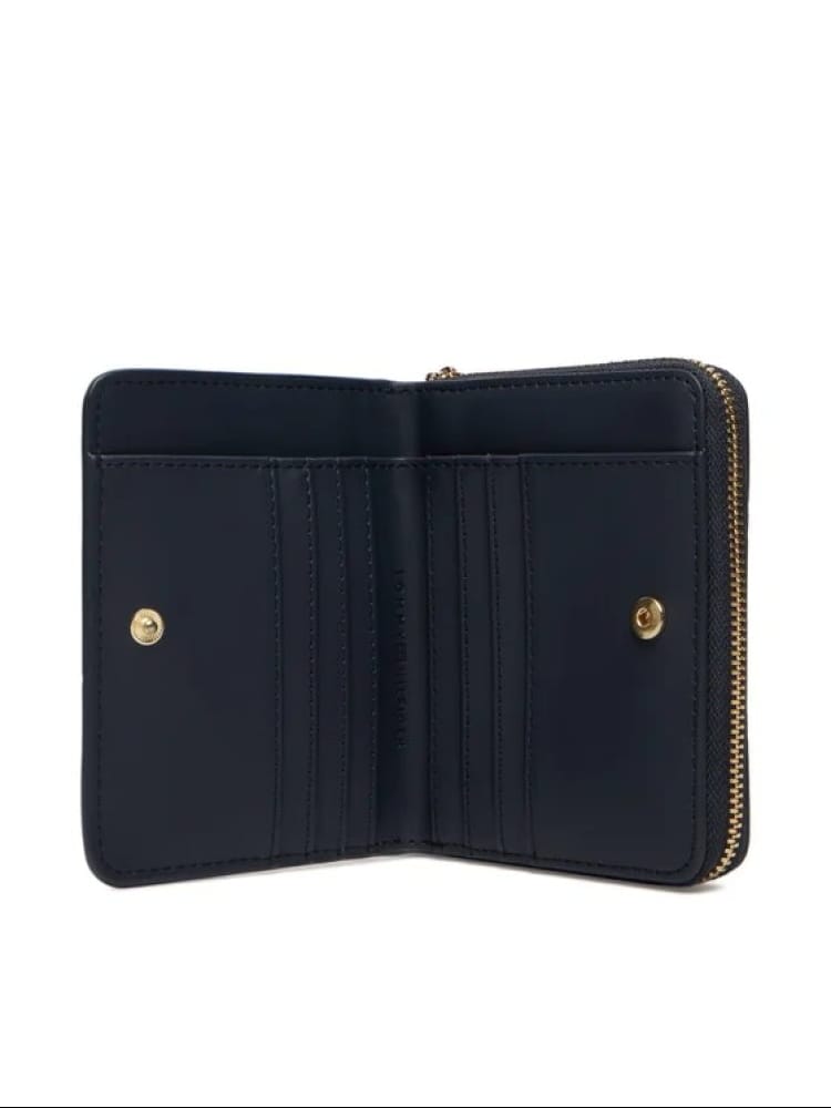 Tommy Hilfiger portafoglio blu navy donna mini logo | Misure: 12 x 10 x 3.5 cm