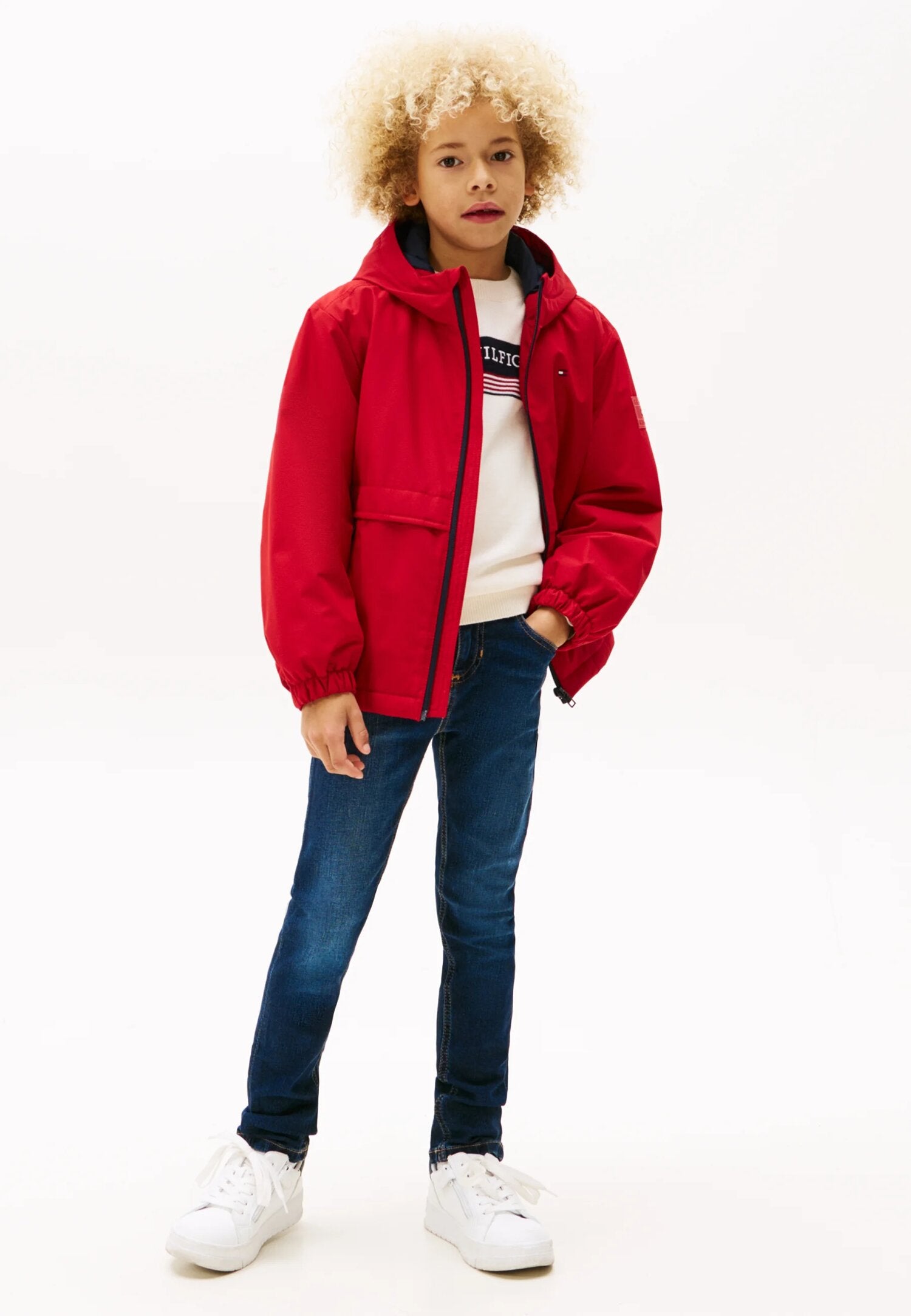 Tommy Hilfiger Jeans Denim Scuro Ragazzo Vita Regolabile Quotidiano PE26