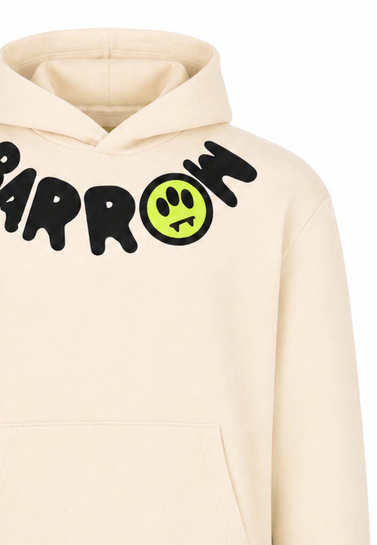 BARROW FELPA PANNA CON CAPPUCCIO con logo sul collo Bambini e ragazzi F6BKJUHS038.PANNA_