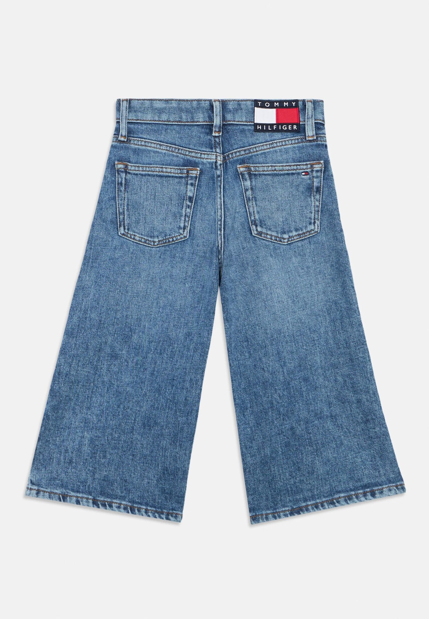 Tommy Hilfiger Jeans Ragazza Denim Medio Vita Regolabile Quotidiano In Cotone
