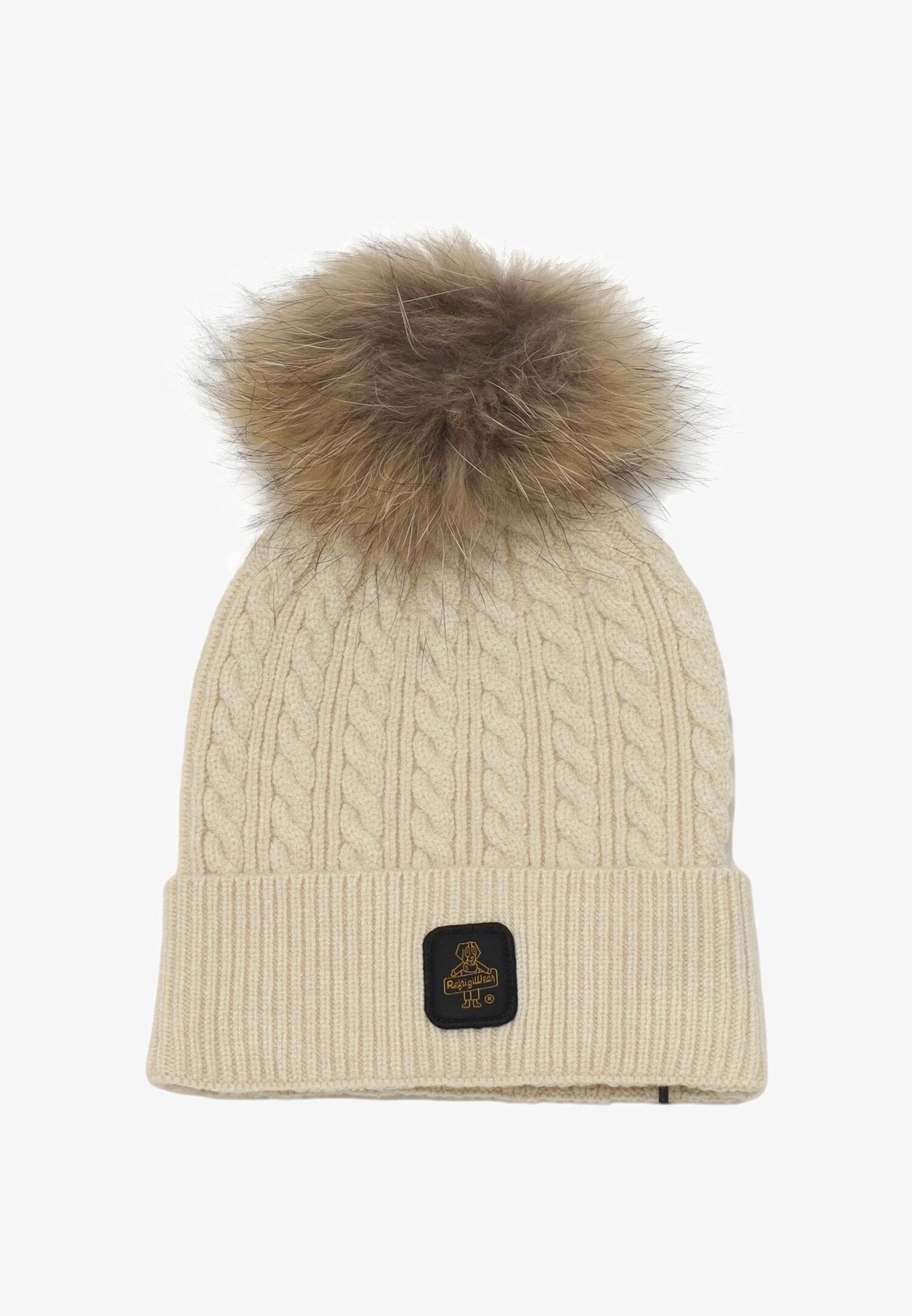Refrigiwear Cappello Beige Bambina Pon Pon In Lana Cuffia Invernale AI25