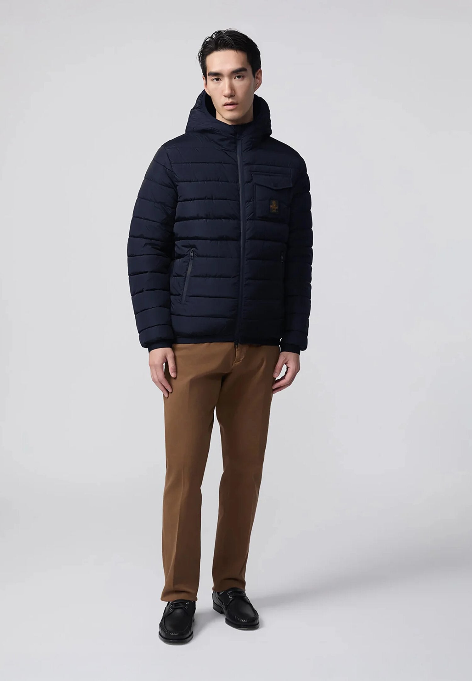 Refrigiwear Giiubotto Blu Uomo In Nylon Con Cappuccio Invernale AI25