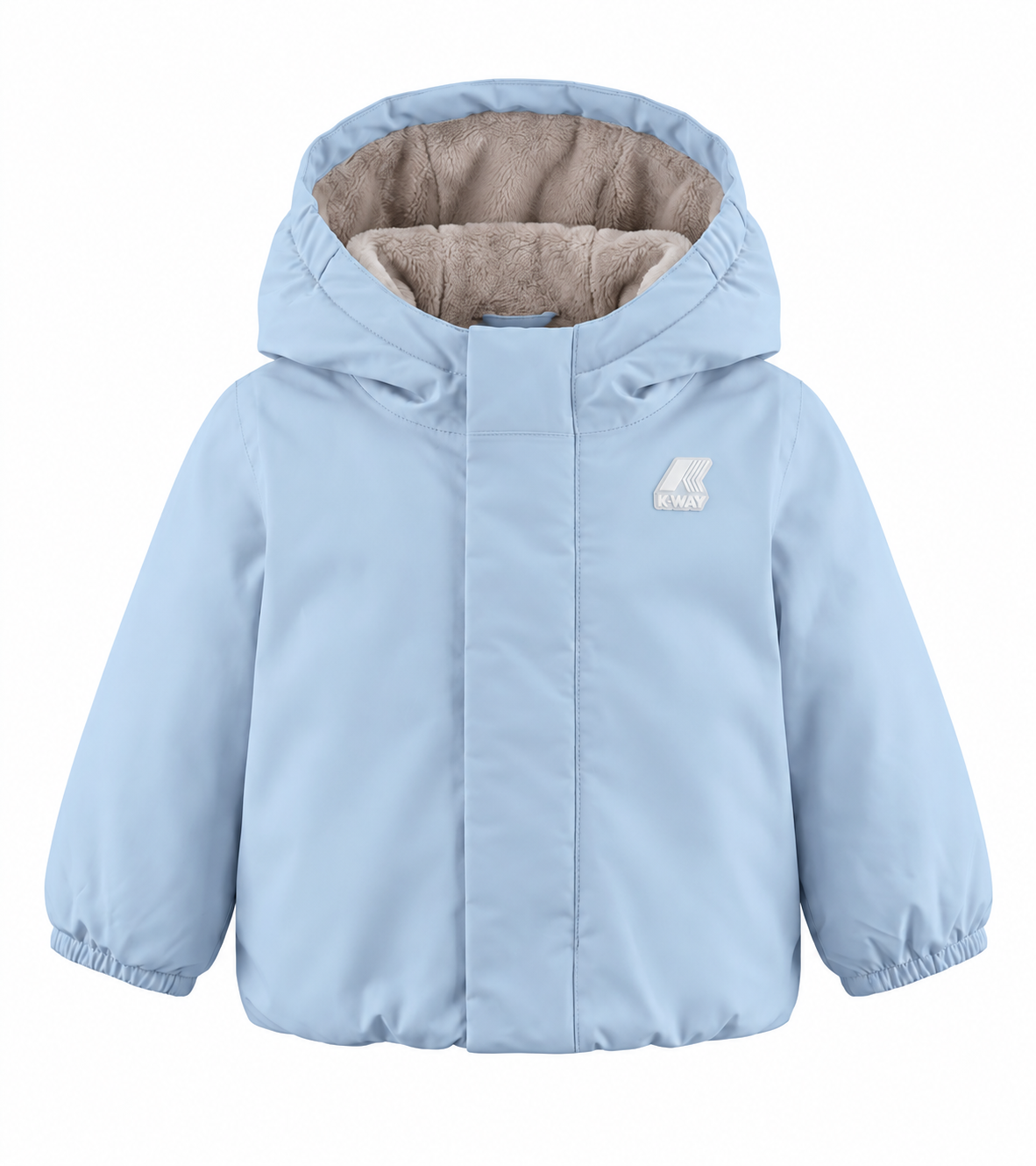 Kway giubbotto celeste con cappuccio bambino e neonato