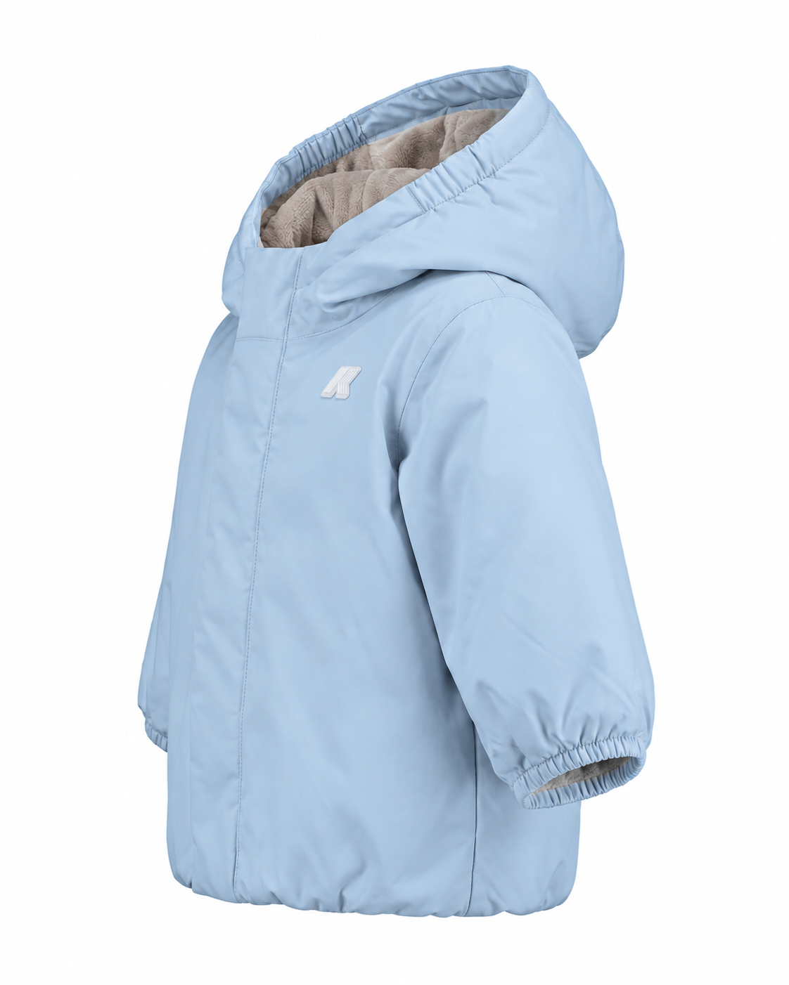 Kway giubbotto celeste con cappuccio bambino e neonato