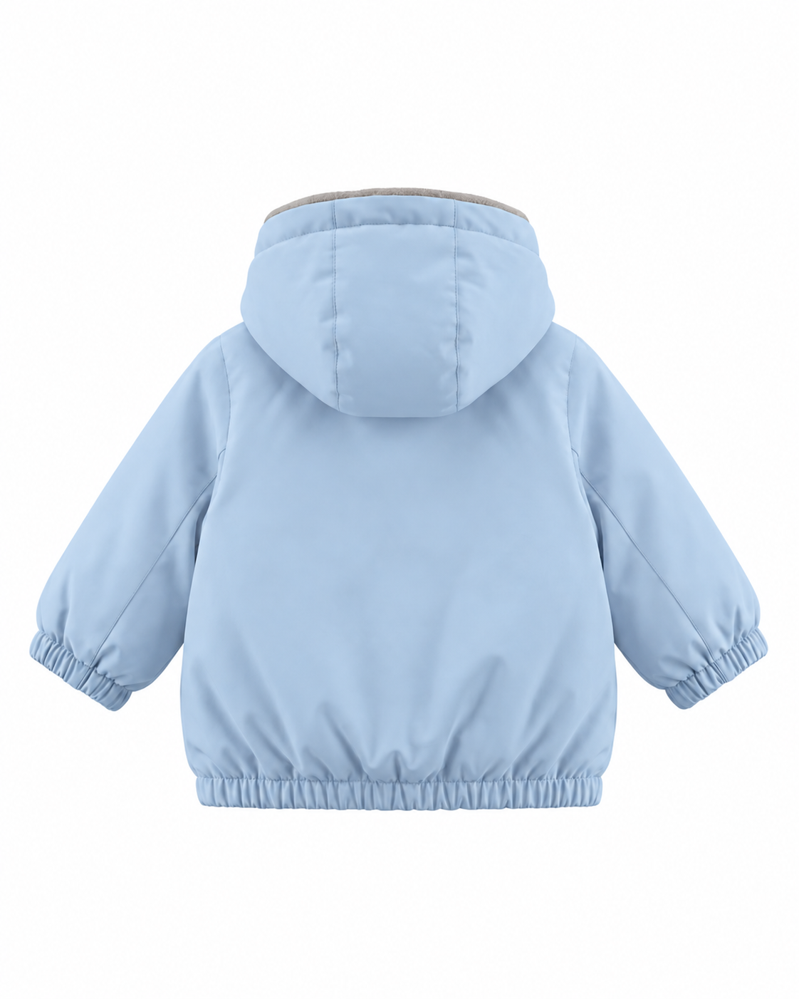 Kway giubbotto celeste con cappuccio bambino e neonato