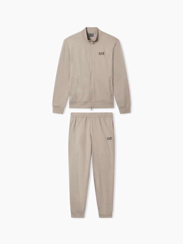 Emporio Armani tuta core identity in cotone beige