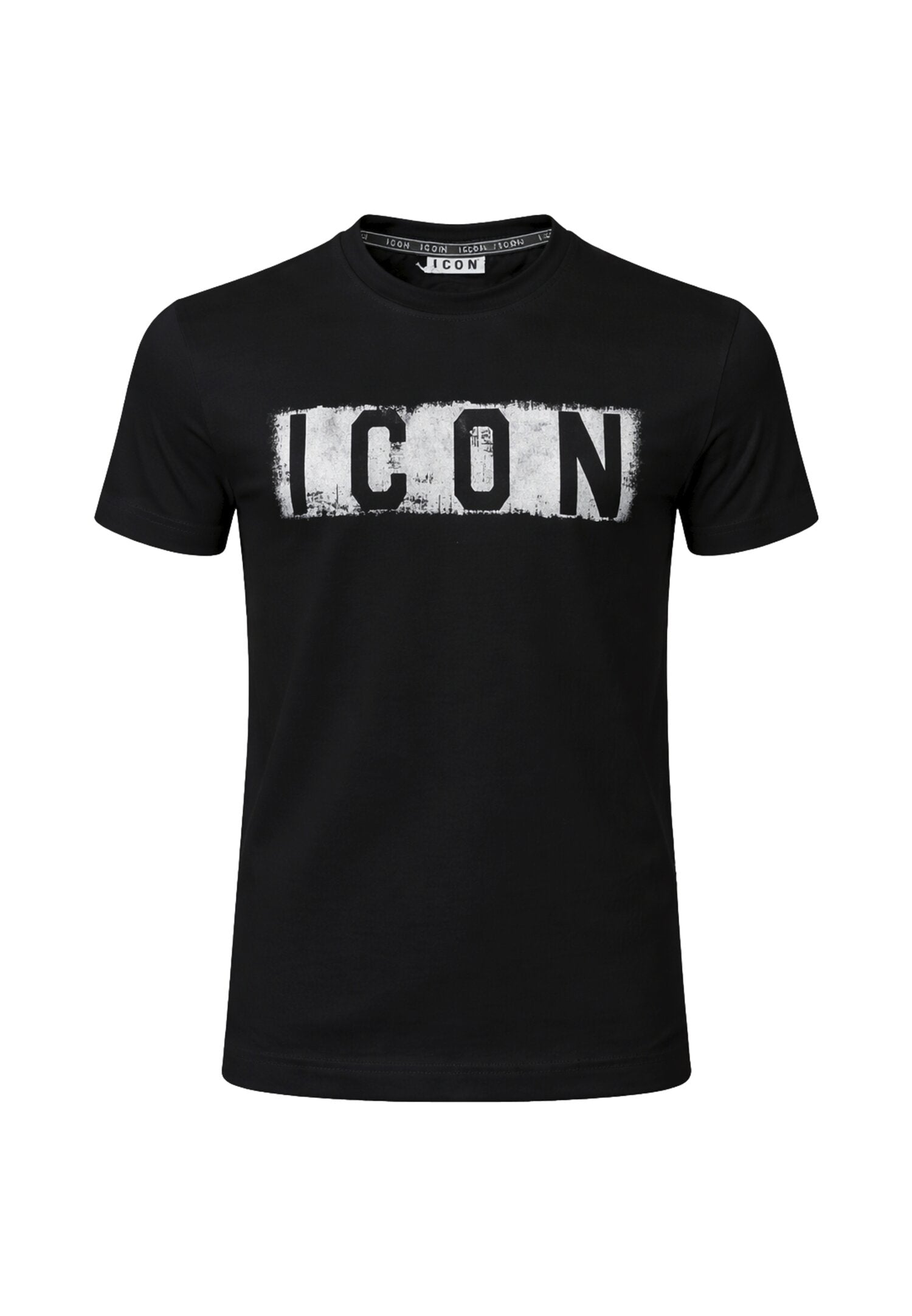 Icon Tshirt Nera Con Logo Strappato Bambino IBKS001111_
