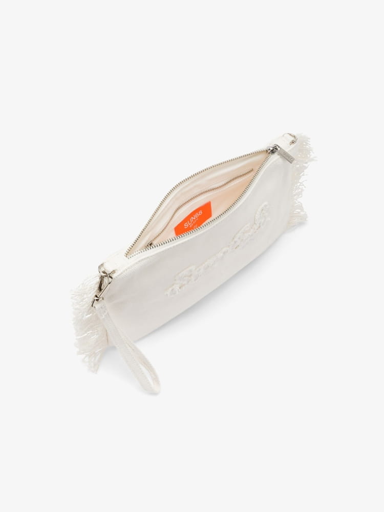 Sun68 pochette bianca donna logo sul davanti