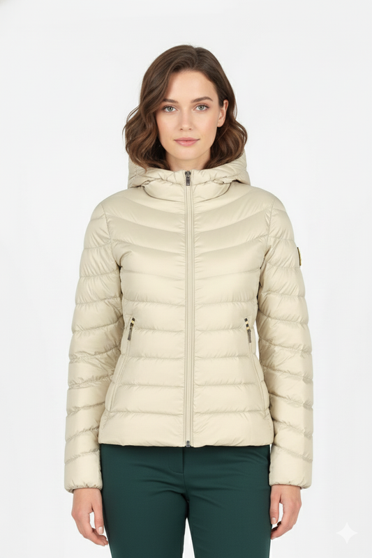 Ciesse Piumini giubbotto donna Ary beige con cappuccio