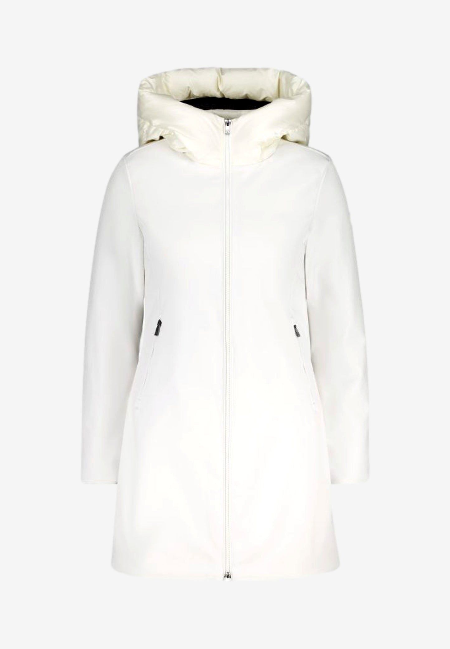 Ciesse Piumini giubbotto lungo donna Mire bianco con cappuccio