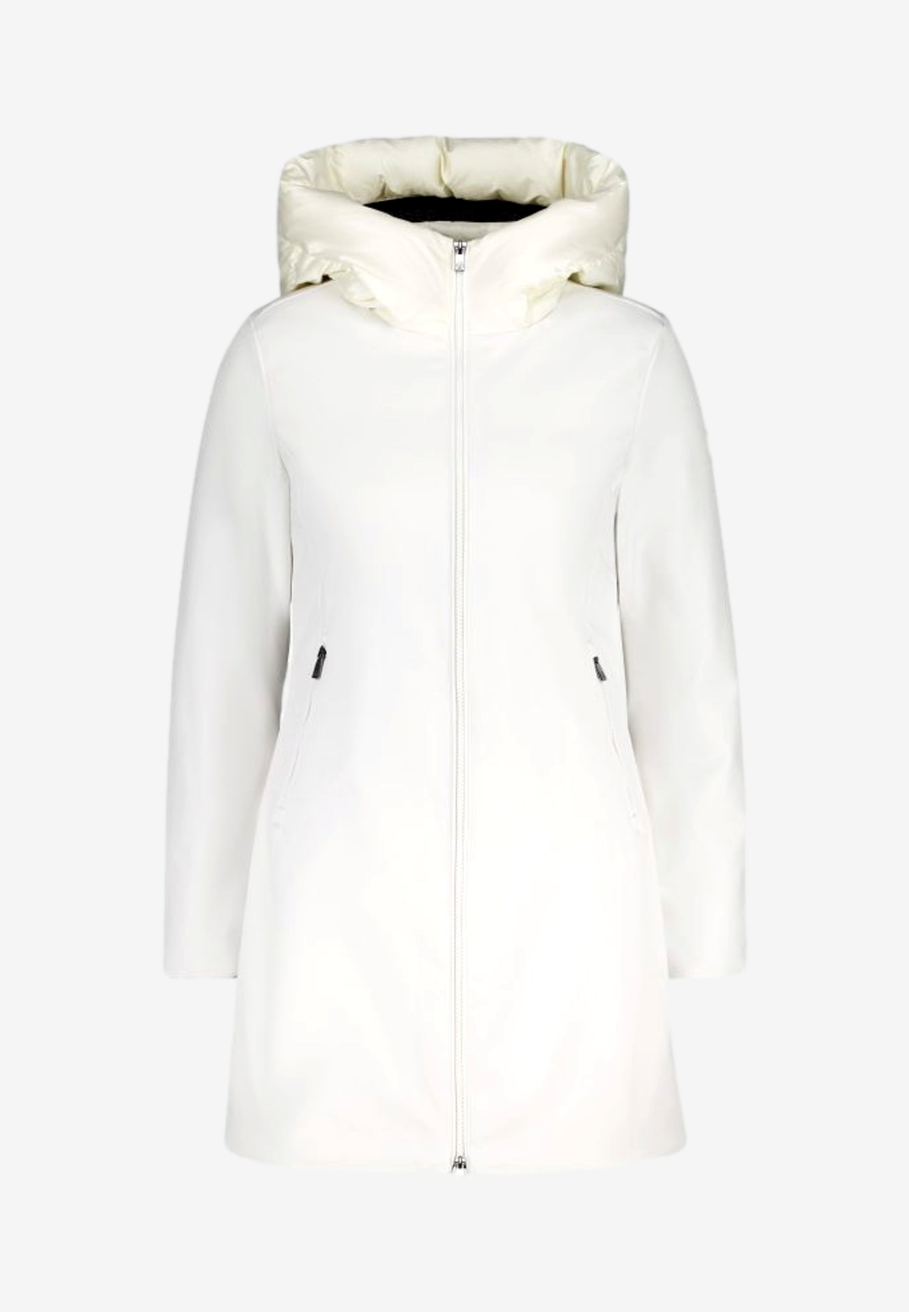 Ciesse Piumini giubbotto lungo donna Mire bianco con cappuccio