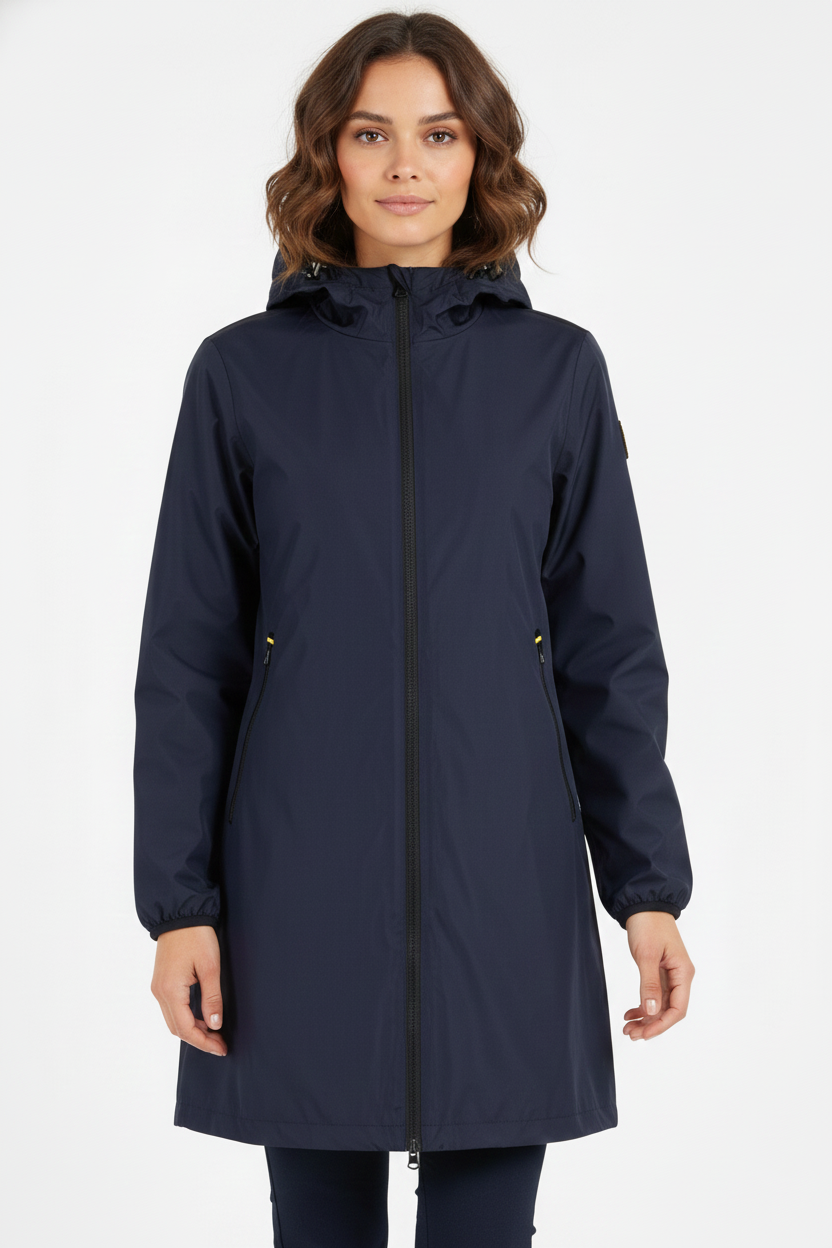 Ciesse Piumini giubbotto lungo donna Matilda blu con cappuccio